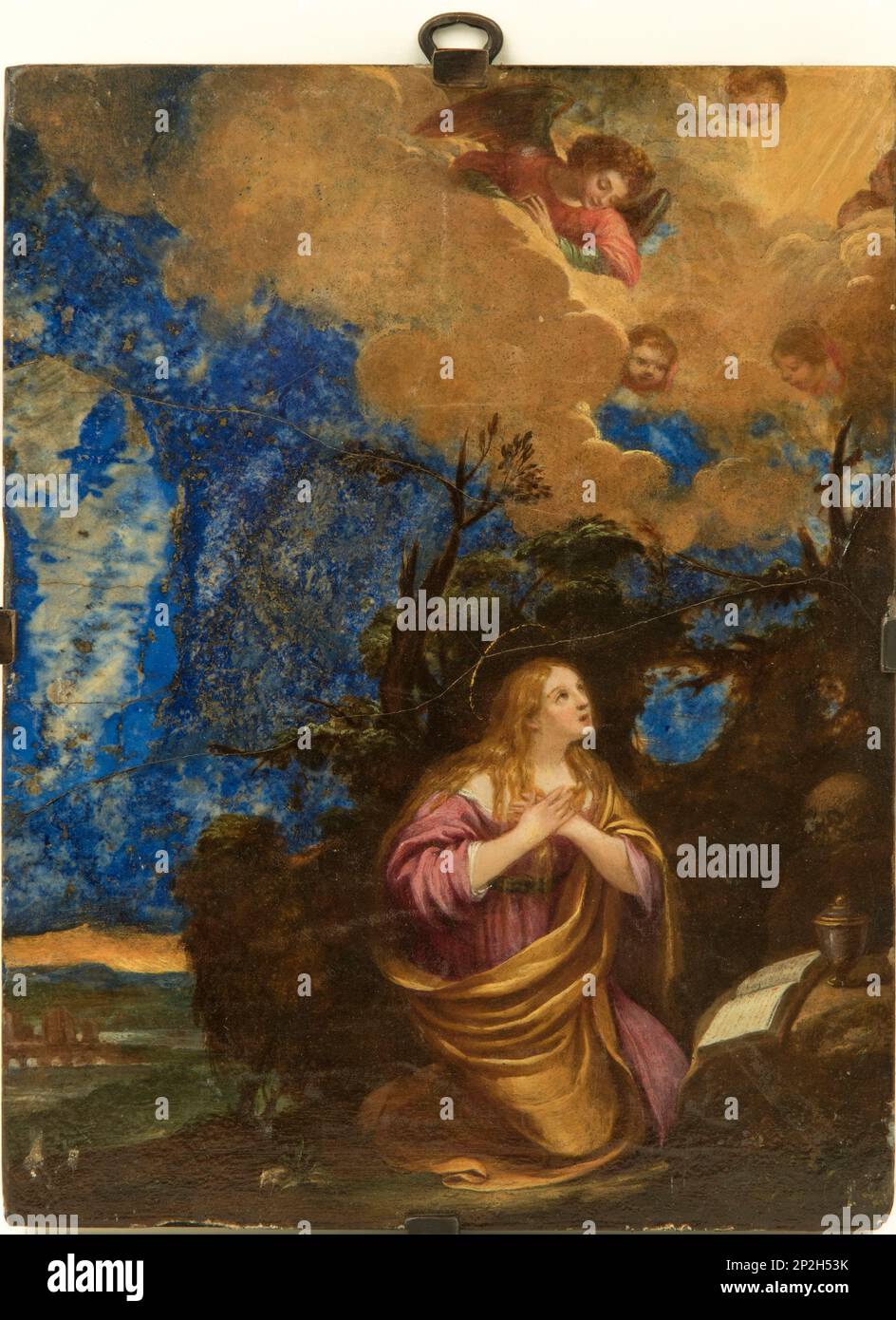 The Repentant Mary Magdalene, First Half of 17th century. Found in the collection of the Antichit&#xe0; Alberto Di Castro, Roma. Stock Photo