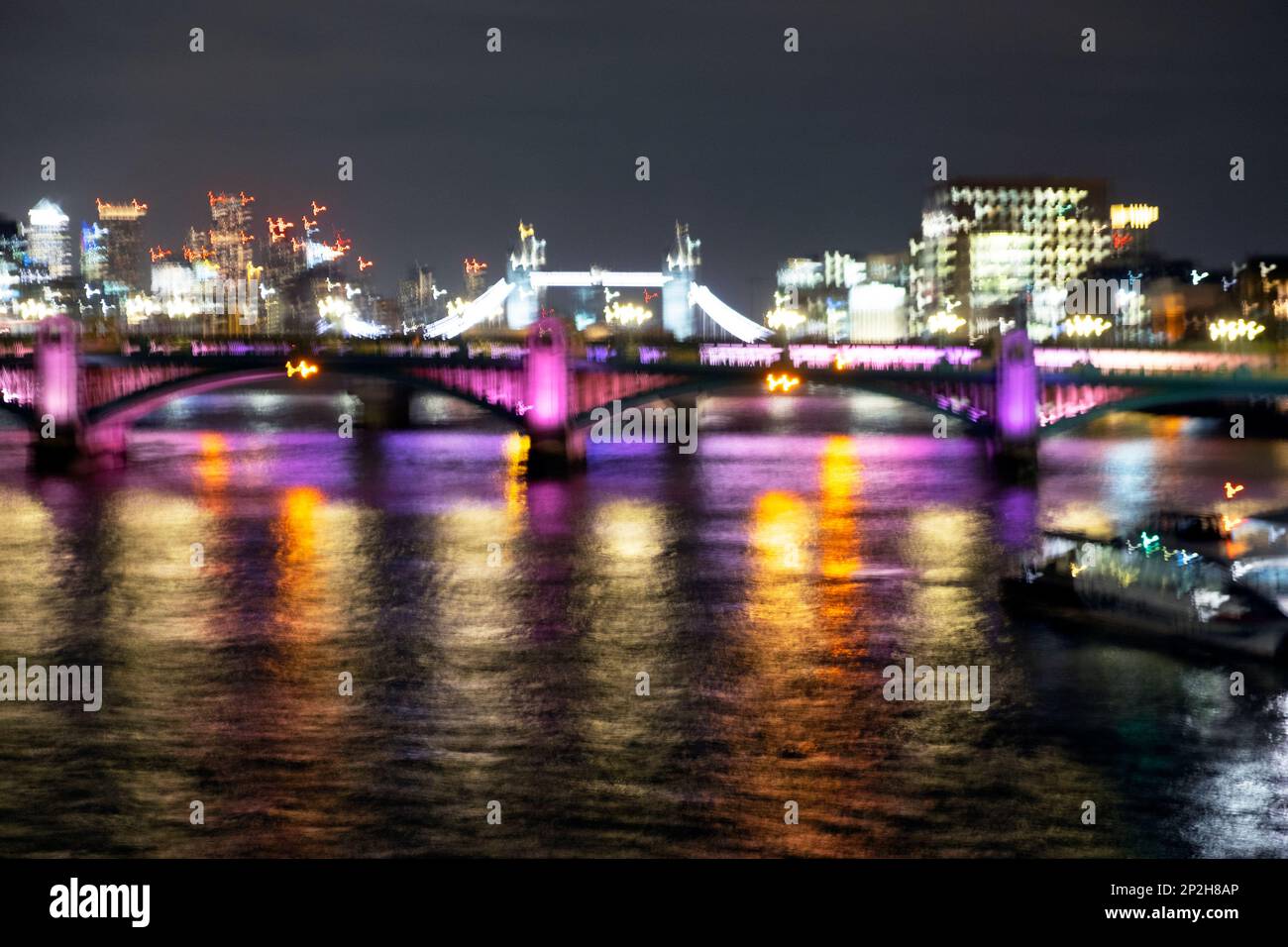 Blurry cityscape London UK Stock Photo