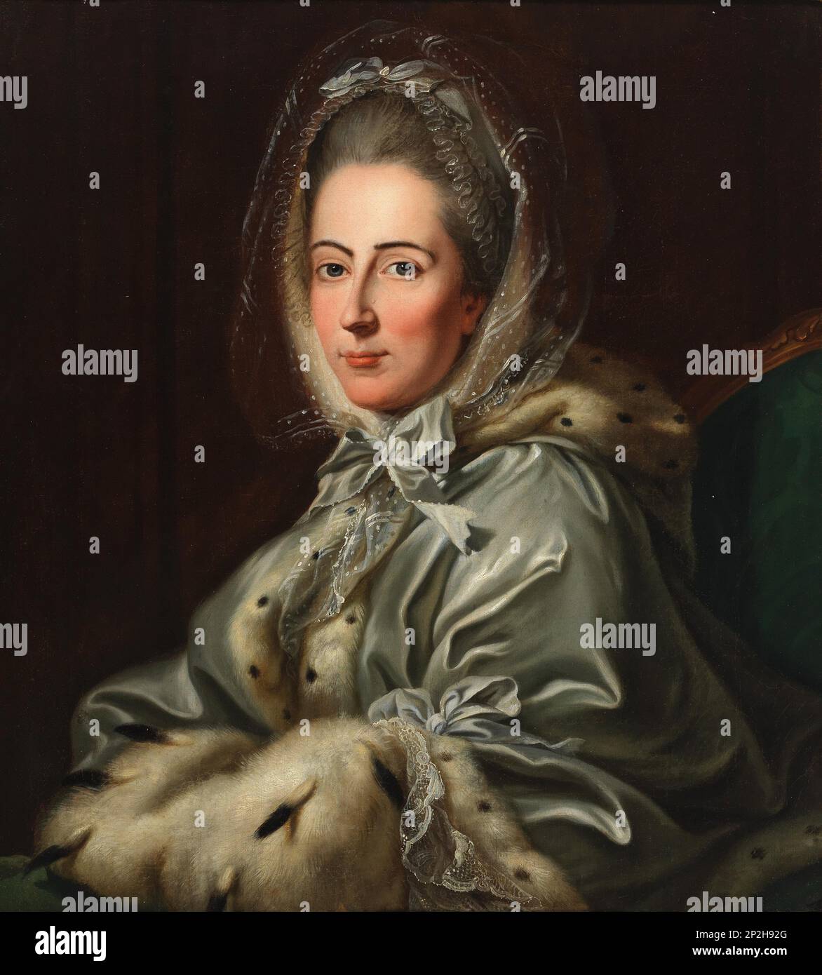 Portrait of Christiane Henriette, Countess Palatine of Zweibr&#xfc;cken-Birkenfeld, Princess of Waldeck and Pyrmont (1725-1816). Private Collection. Stock Photo