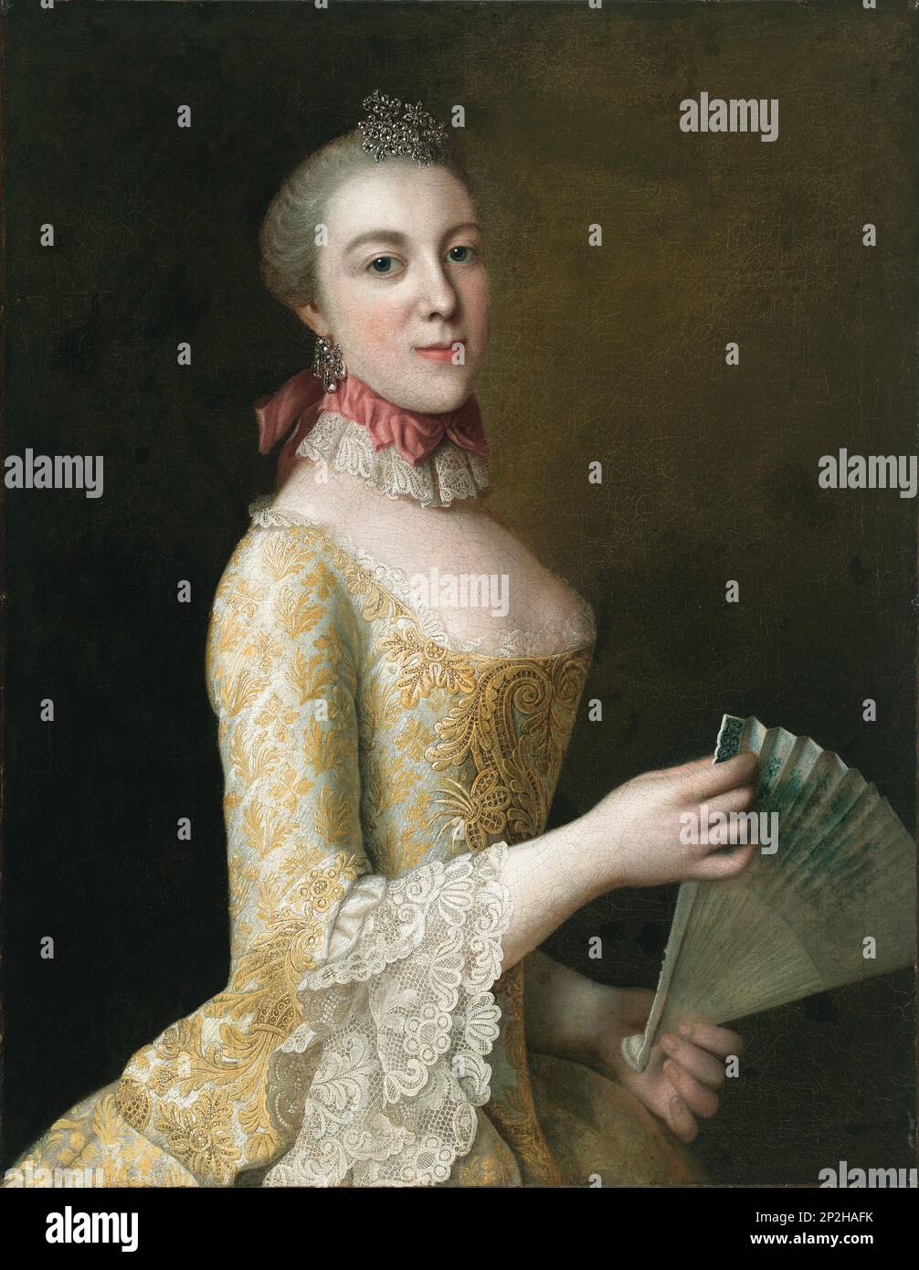 Portrait of Duchess Christiane of Mecklenburg-Strelitz (1735-1794) . Private Collection. Stock Photo