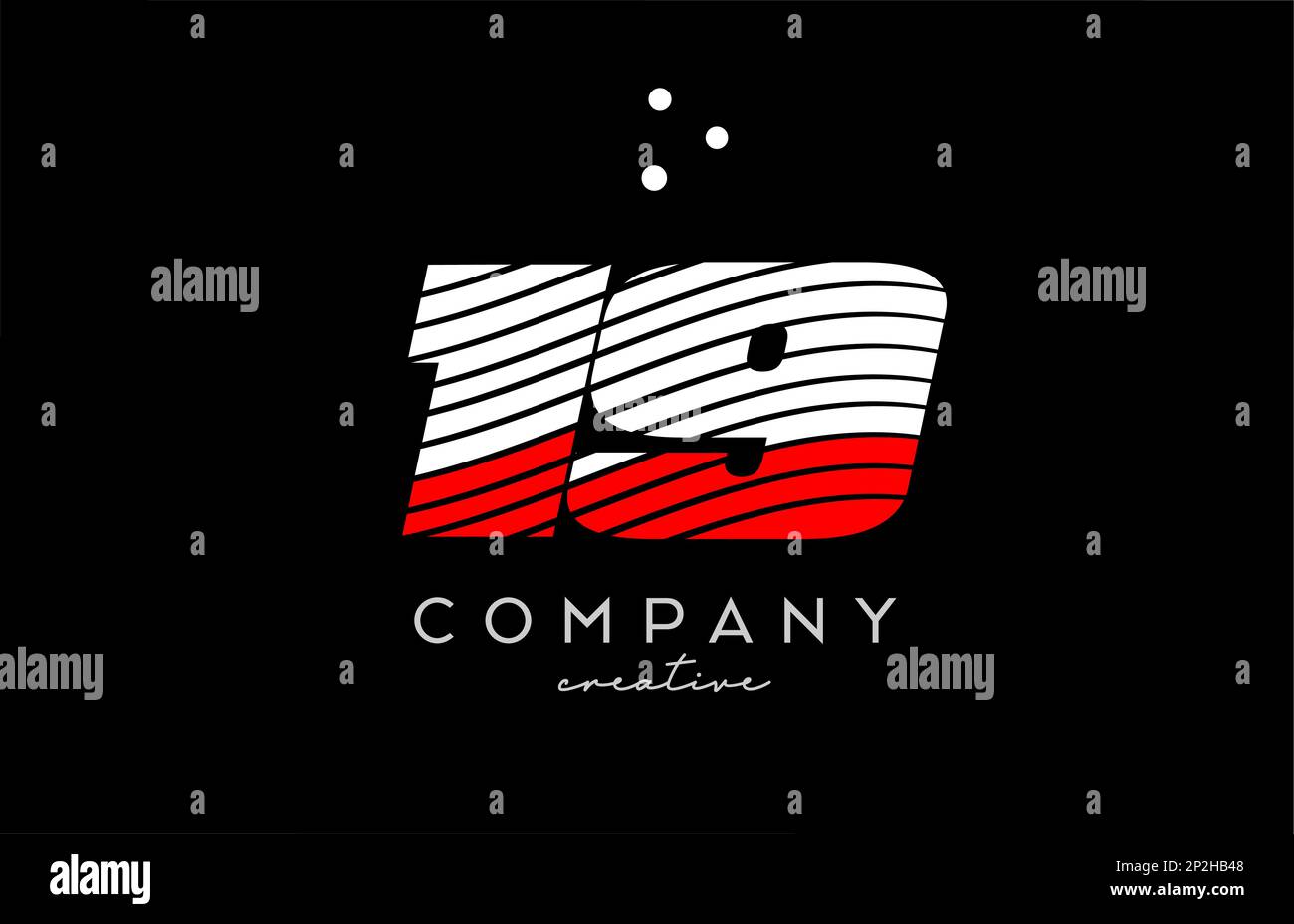 Red Circle Logo With White Lines