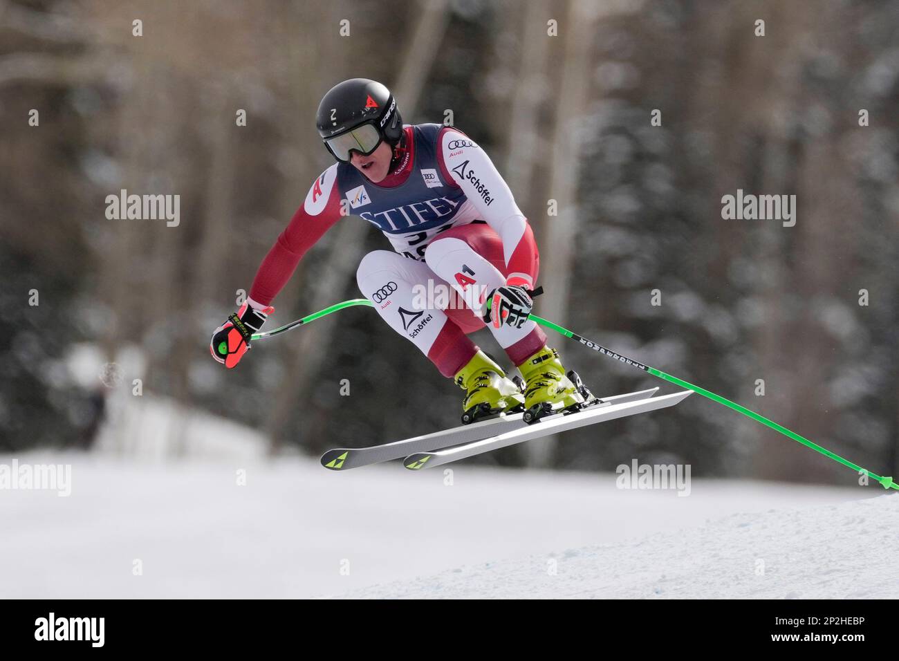 Austria's Raphael Haaser competes during a men's World Cup downhill ...
