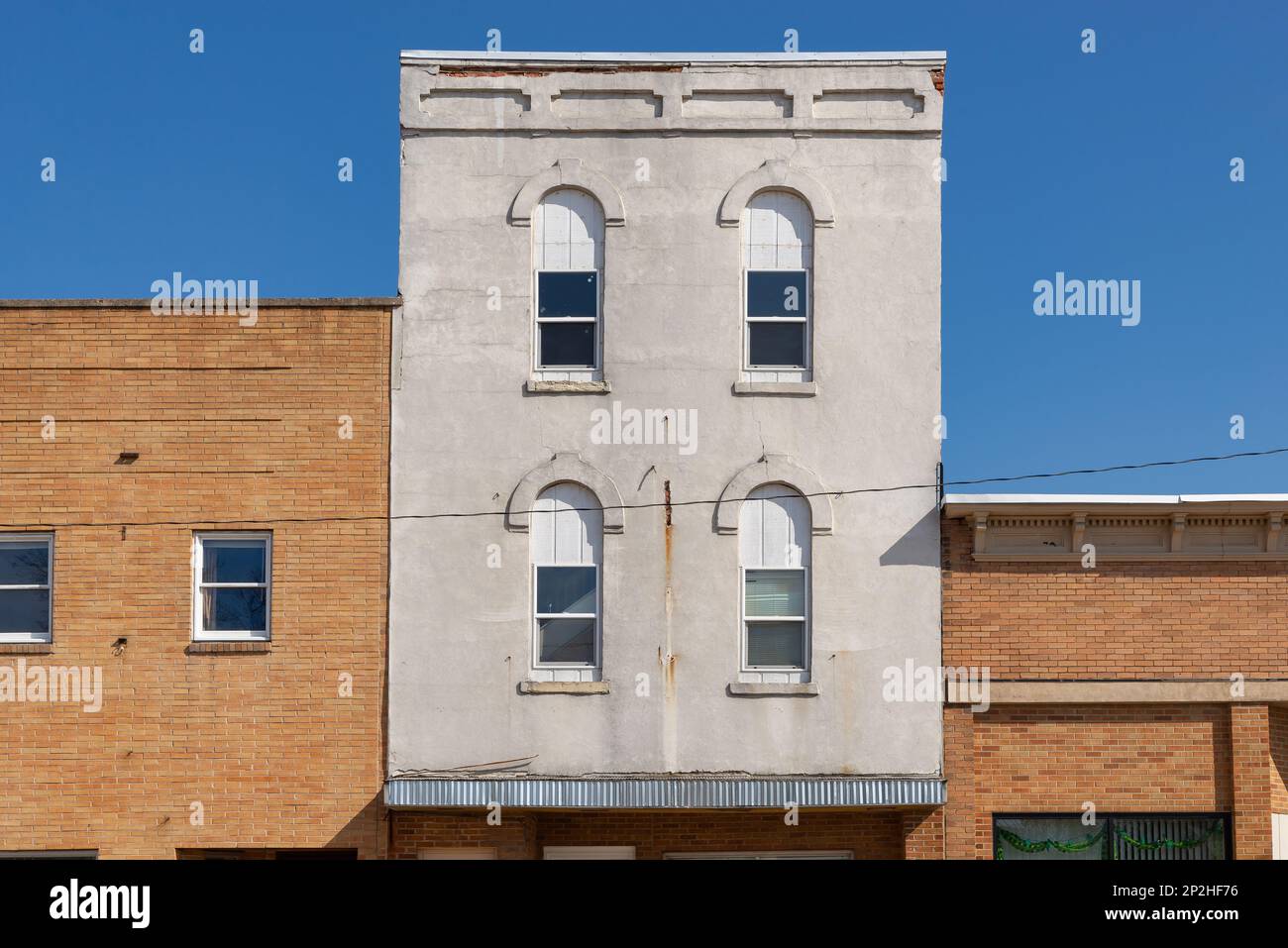 Downtown building and storefront in Tonica, Illinois, USA Stock Photo