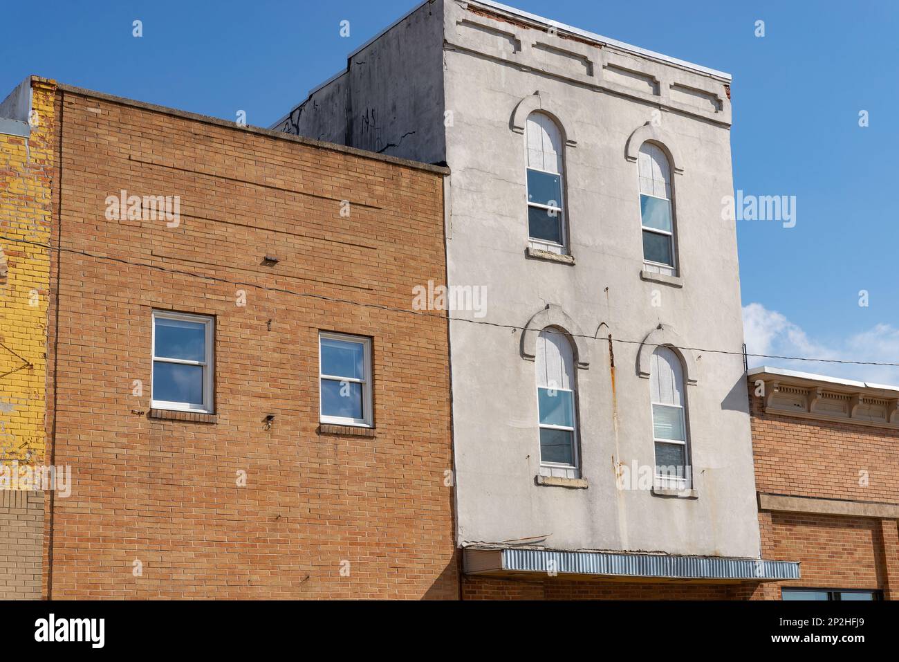 Downtown building and storefront in Tonica, Illinois, USA Stock Photo