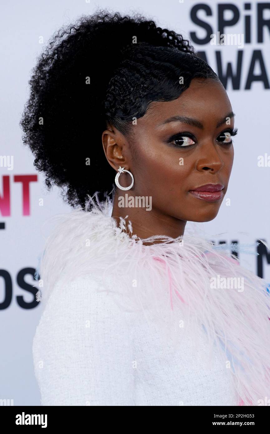 Danielle Deadwyler arrives at the Film Independent Spirit Awards on Saturday, March 4, 2023, in