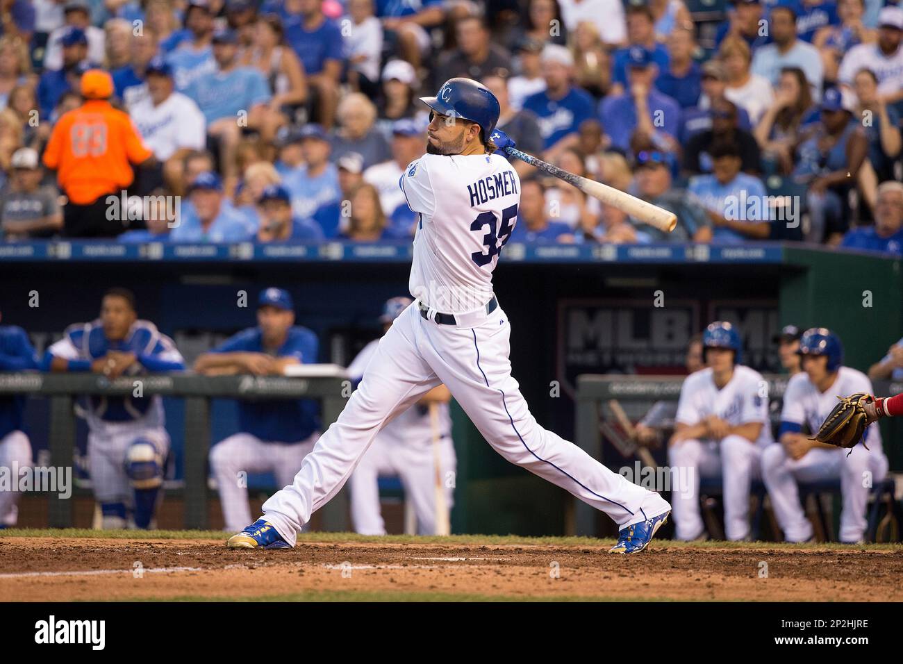 Eric Hosmer Safe at Home KC Royals 2015 World Series Premium