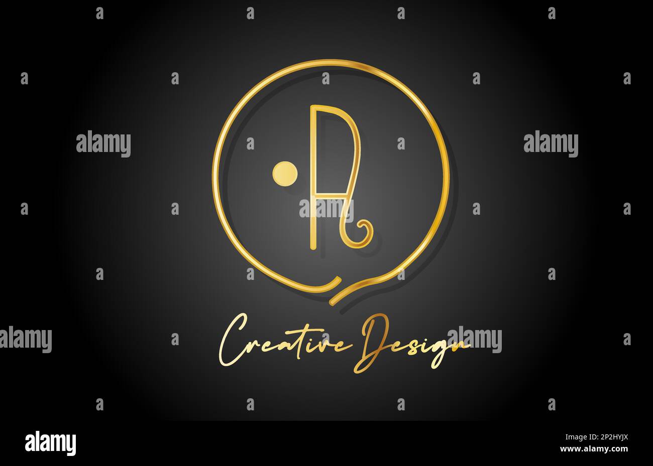 A gold yellow alphabet letter logo icon design with luxury vintage ...