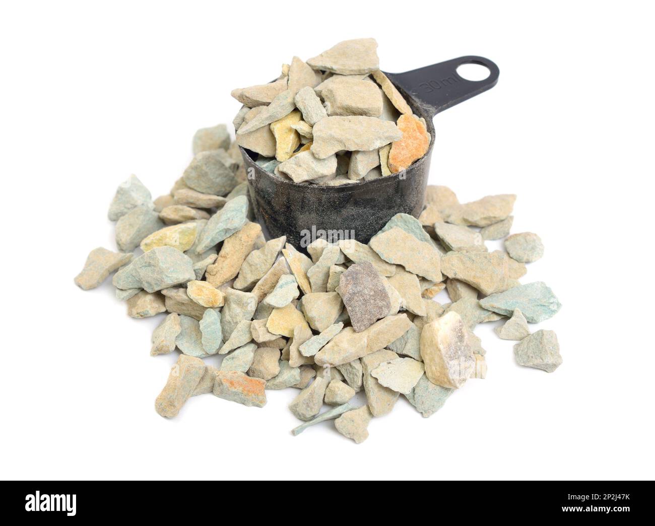 Natural Zeolite mineral Rocks. Isolated on white background Stock Photo