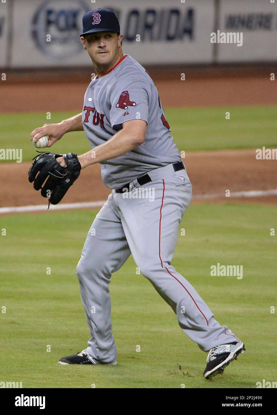 Miami Marlins relief pitcher Huascar Brazoban throws a pitch in the News  Photo - Getty Images