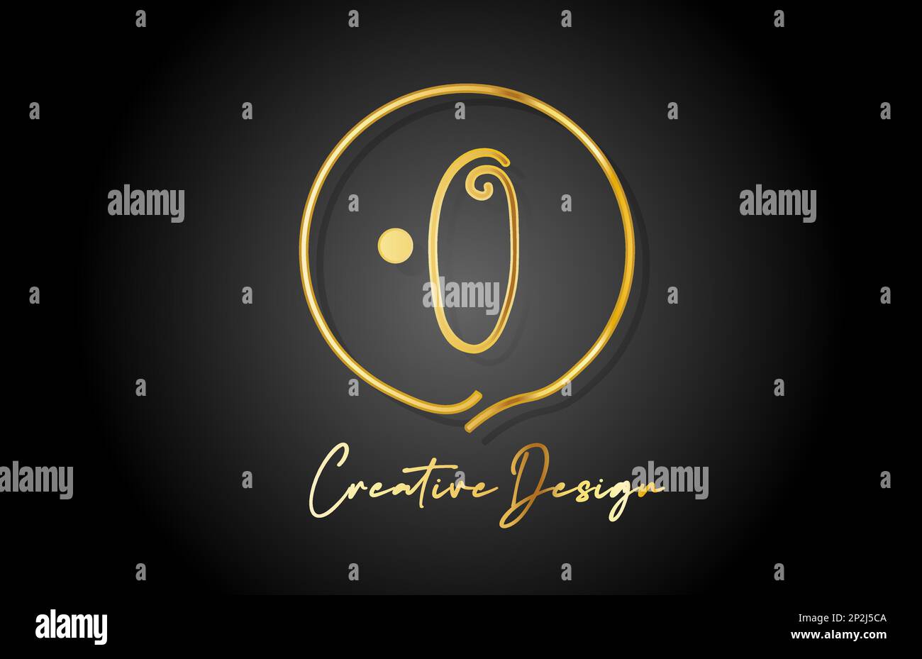 O gold yellow alphabet letter logo icon design with luxury vintage ...