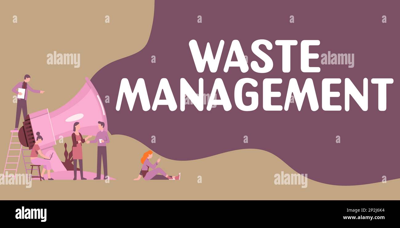 Conceptual caption Waste Management. Concept meaning actions required