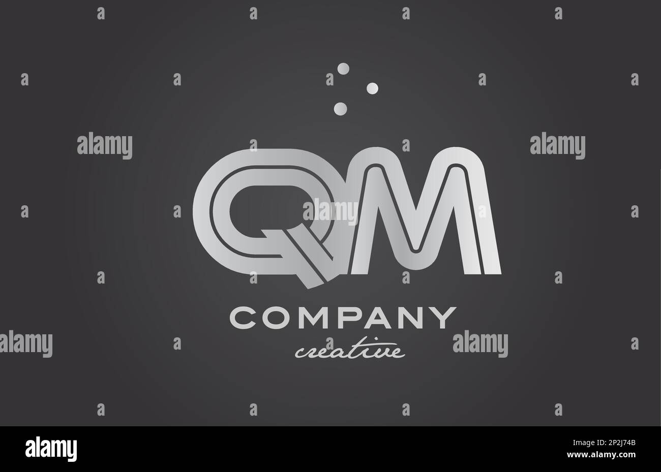GM black and white combination alphabet bold letter logo with dots. Joined  creative template design for business and company Stock Vector Image & Art  - Alamy