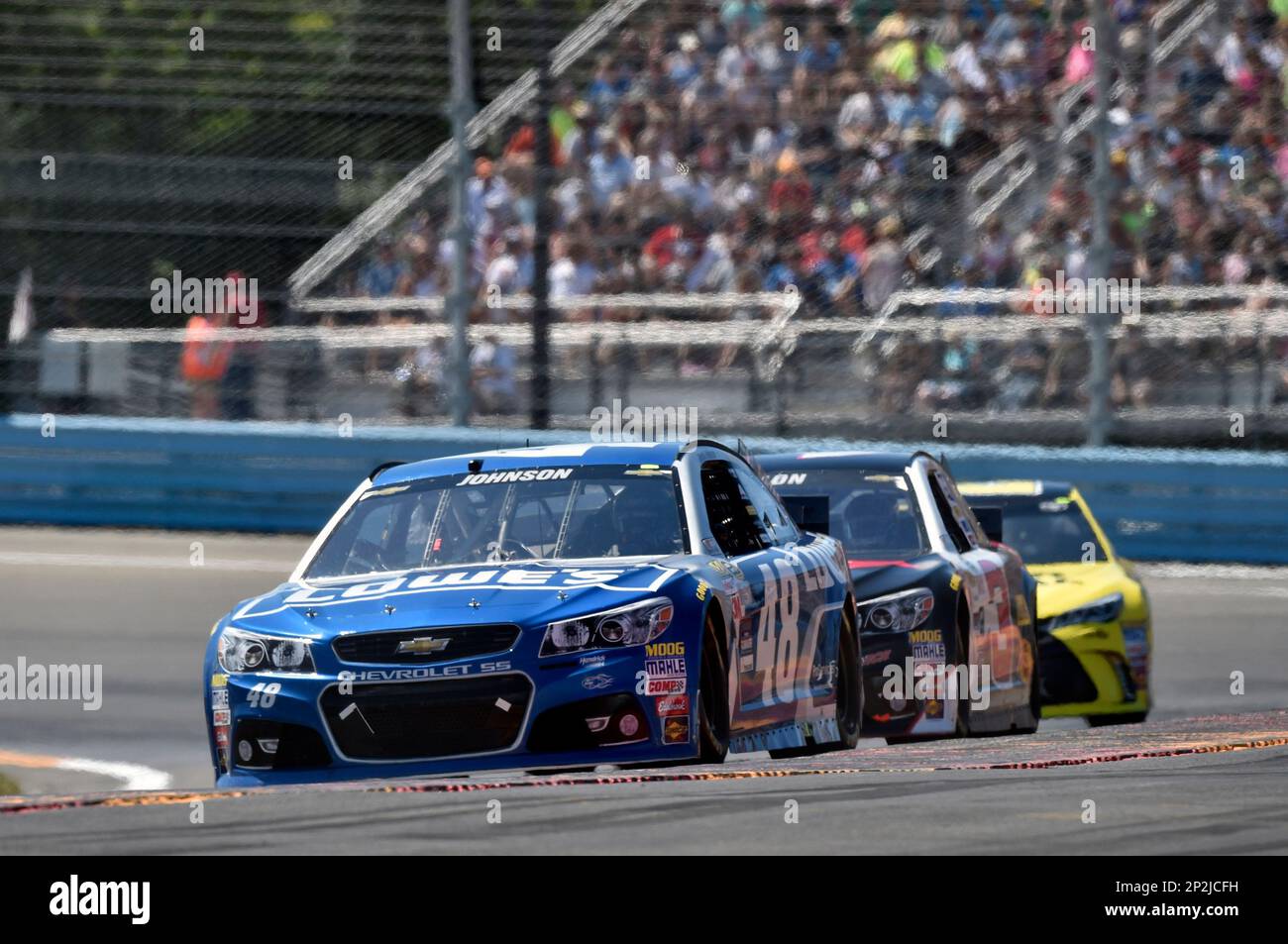 Jimmie Johnson (48) during the NASCAR Sprint Cup Series race Cheez-It ...