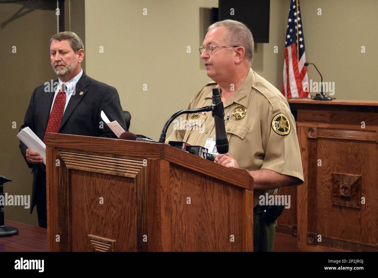 Murray County, Ga., Sheriff Gary Lankford, right, and Georgia Bureau of ...