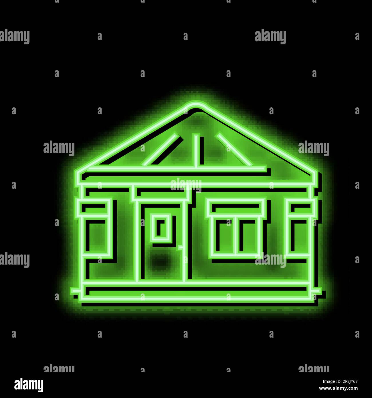 yurt house neon glow icon illustration Stock Vector Image & Art - Alamy