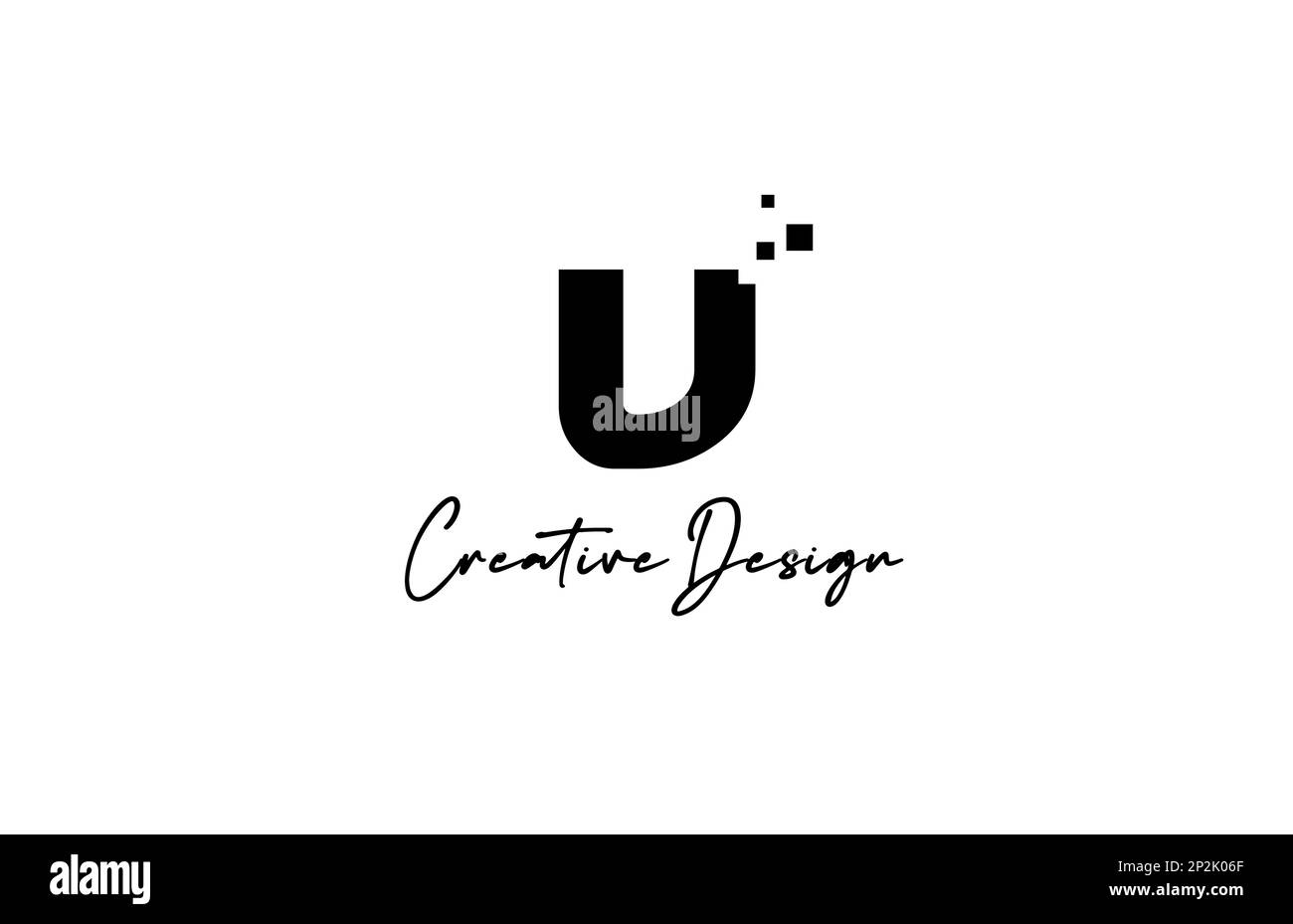 black white V alphabet letter logo icon design with dots. Creative ...