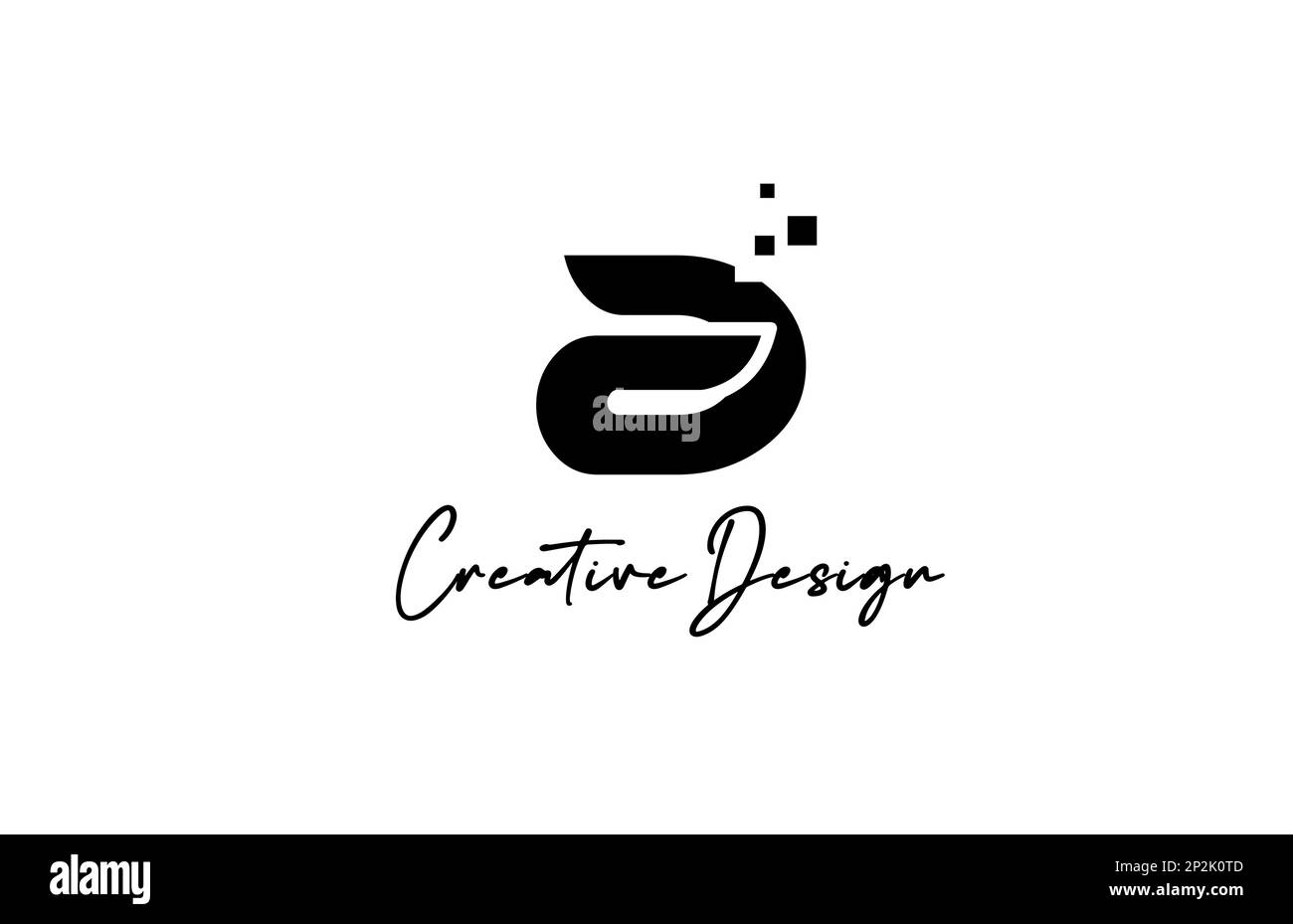 black white A alphabet letter logo icon design with dots. Creative ...