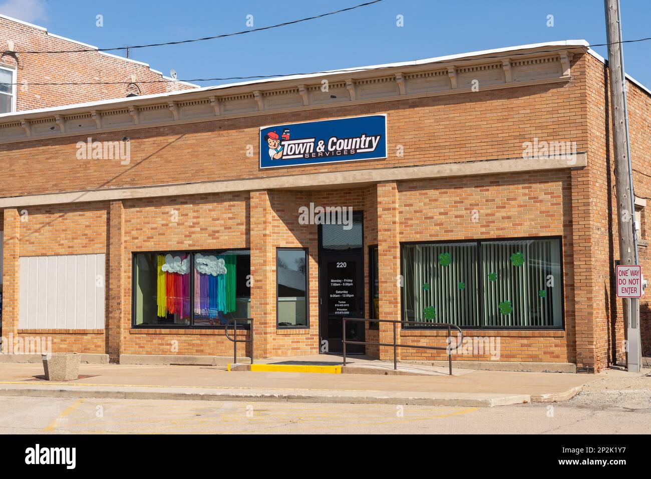 Tonica, Illinois United States March 1st, 2023 Downtown building