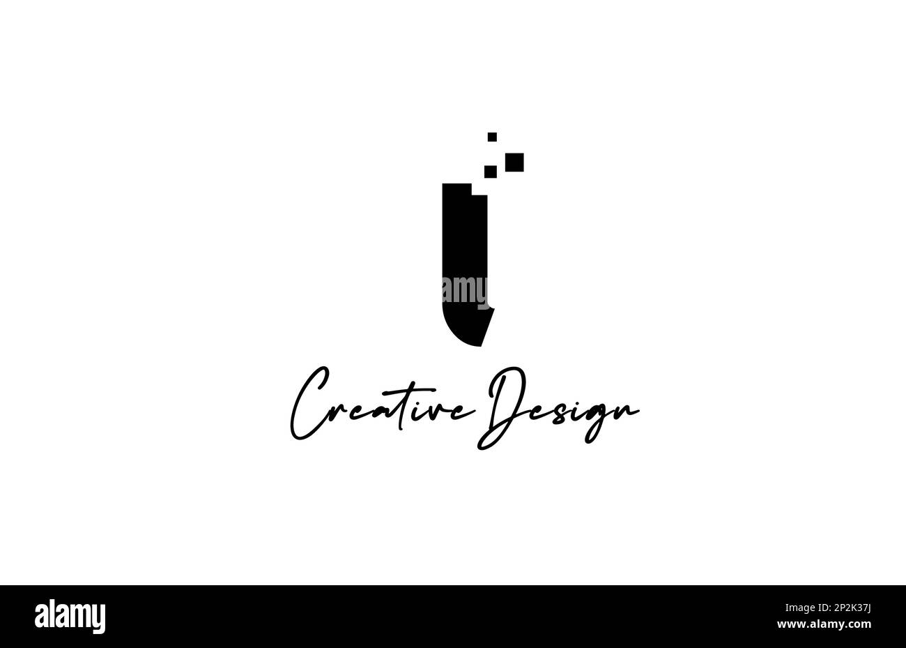 black white L alphabet letter logo icon design with dots. Creative ...