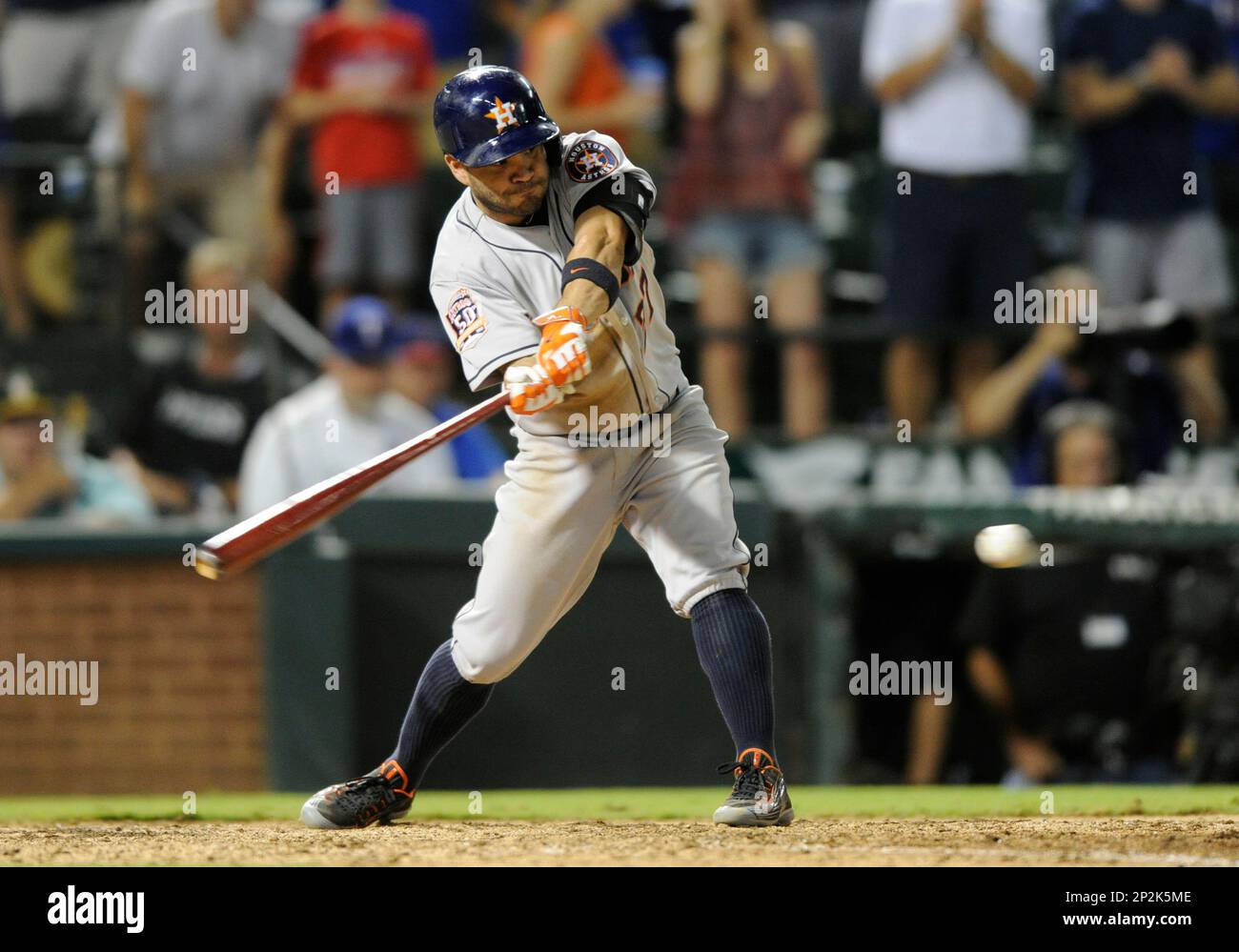 August 4, 2015: Houston Astros second baseman Jose Altuve gets in