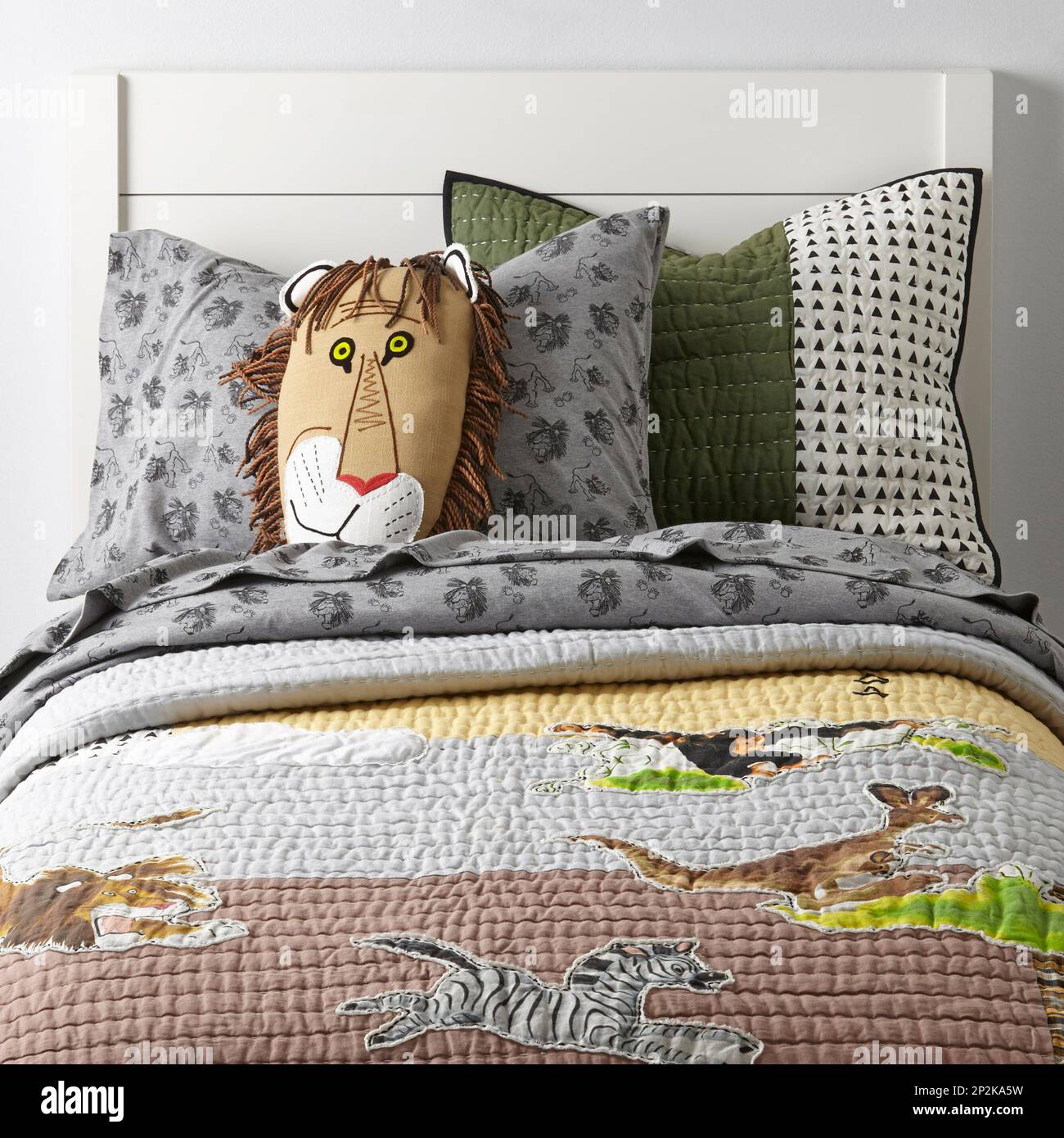 This photo provided by Land of Nod shows Tawny Scrawny Lion kids bedding. Land of Nod has partnered with Little Golden Books on a reintroduction of several of the publisher s most iconic