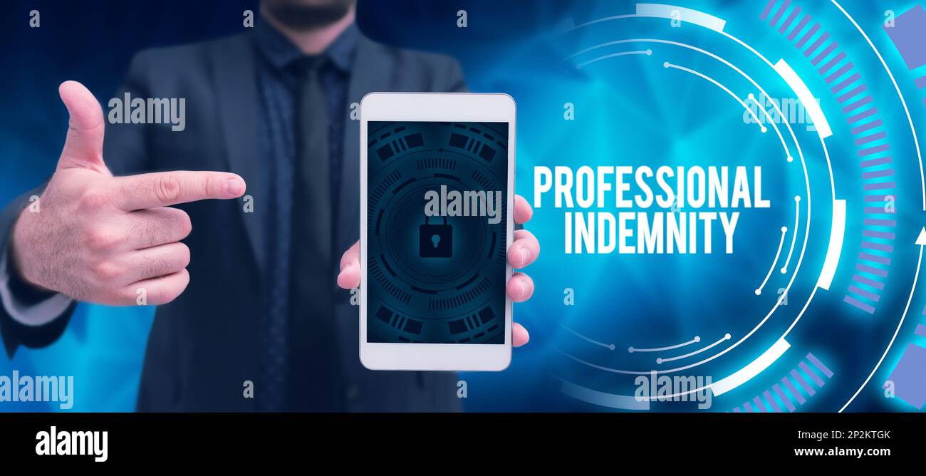 Hand writing sign Professional Indemnity. Business showcase insurance