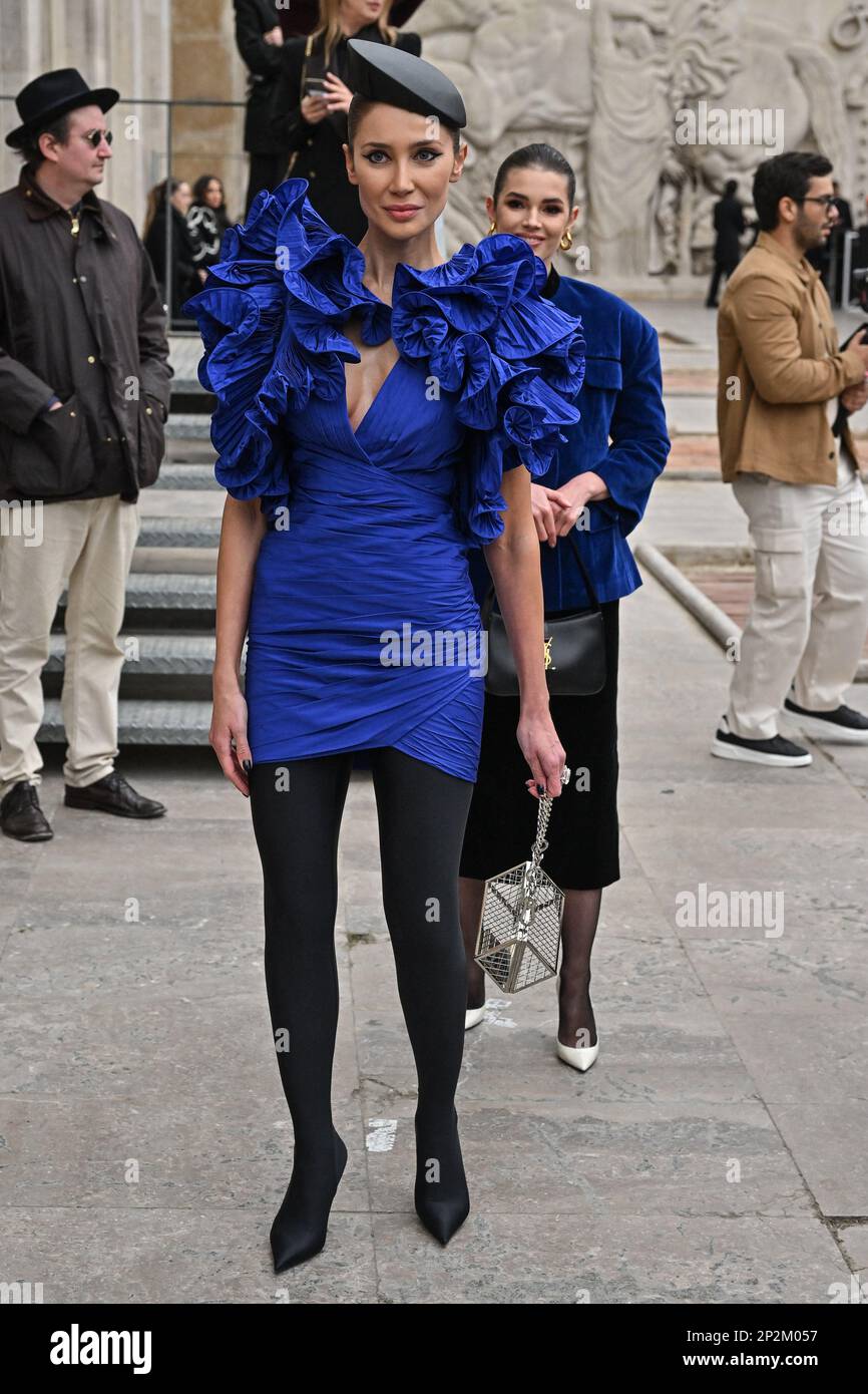 Paris, France. 04th Mar, 2023. Sabina Jakubowicz arriving at Elie Saab