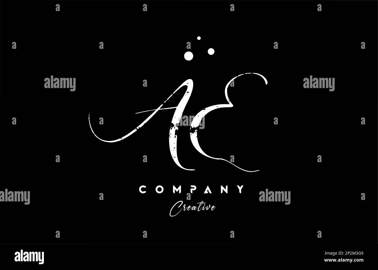 vintage AE alphabet letter logo icon combination design with dots ...