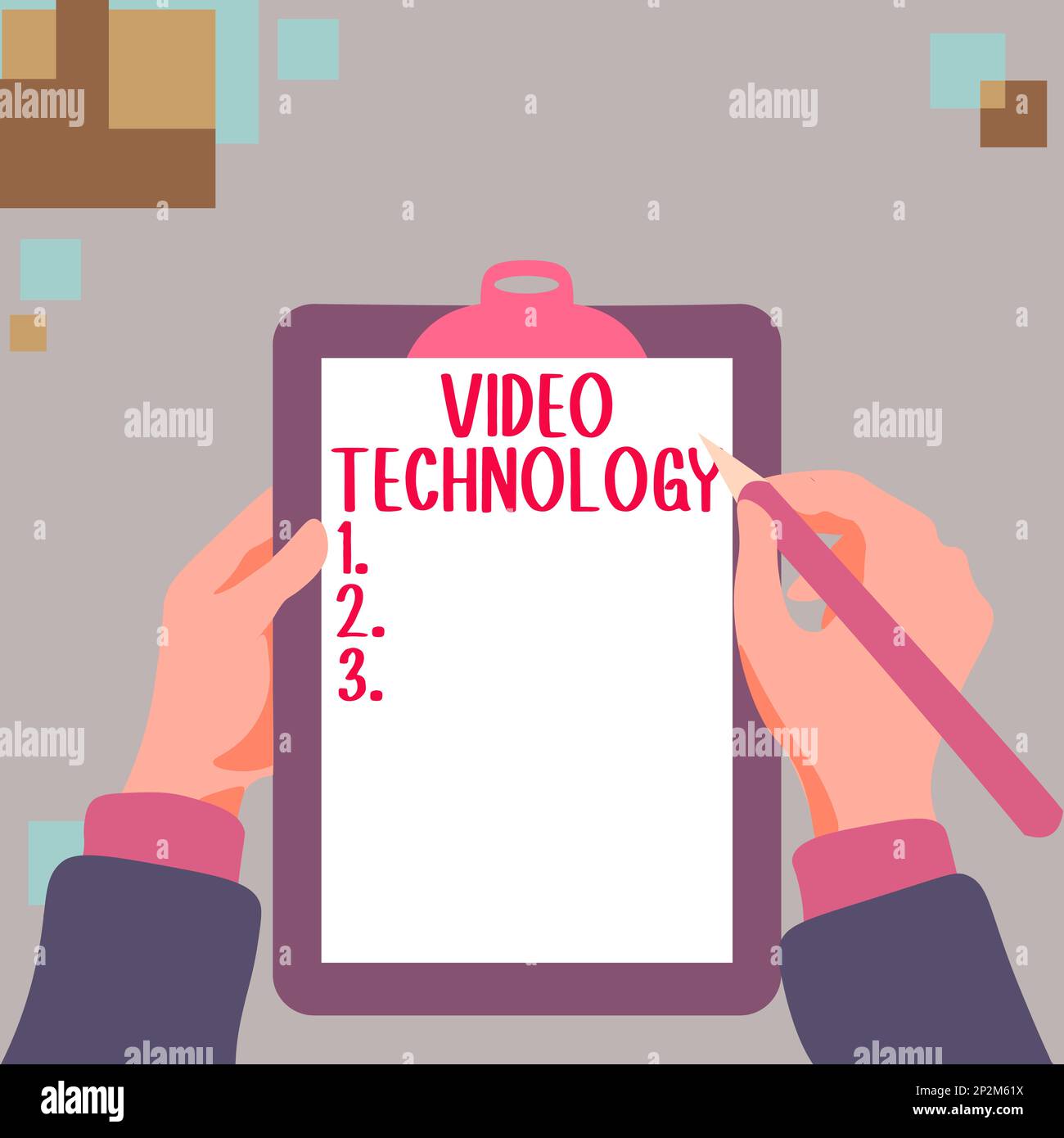 Hand writing sign Video Technology. Concept meaning recording and