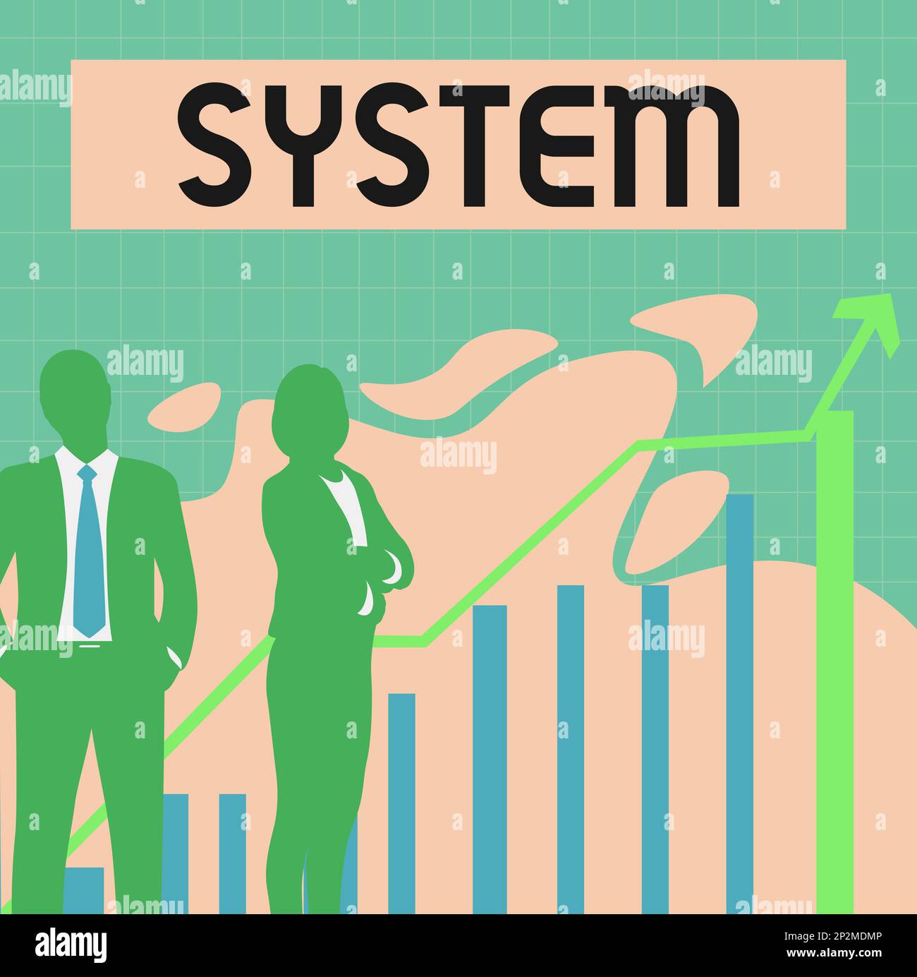 Text sign showing System. Conceptual photo set of things working ...
