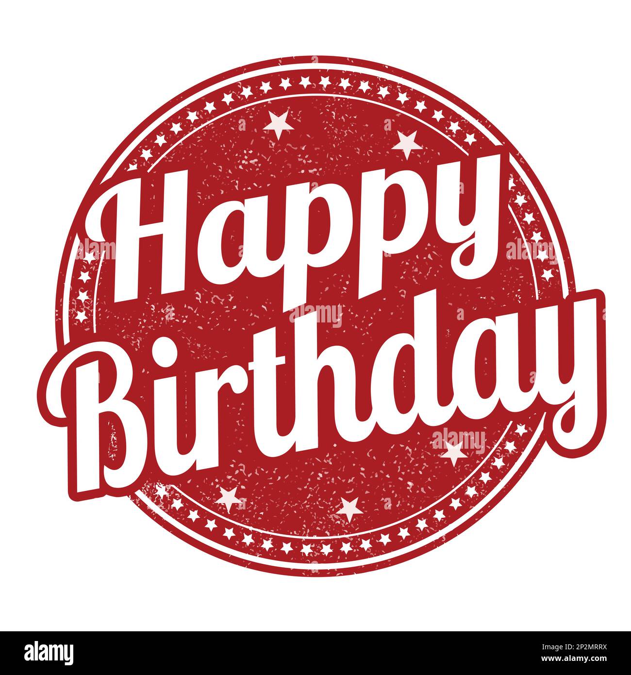 Birthday Rubber Stamps Stock Illustration - Download Image Now