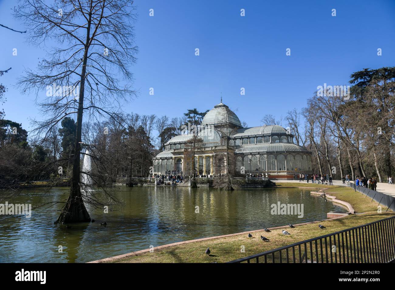 madrid 04-03-2023- palacio de cristas situado en el parque del retiro Stock Photo