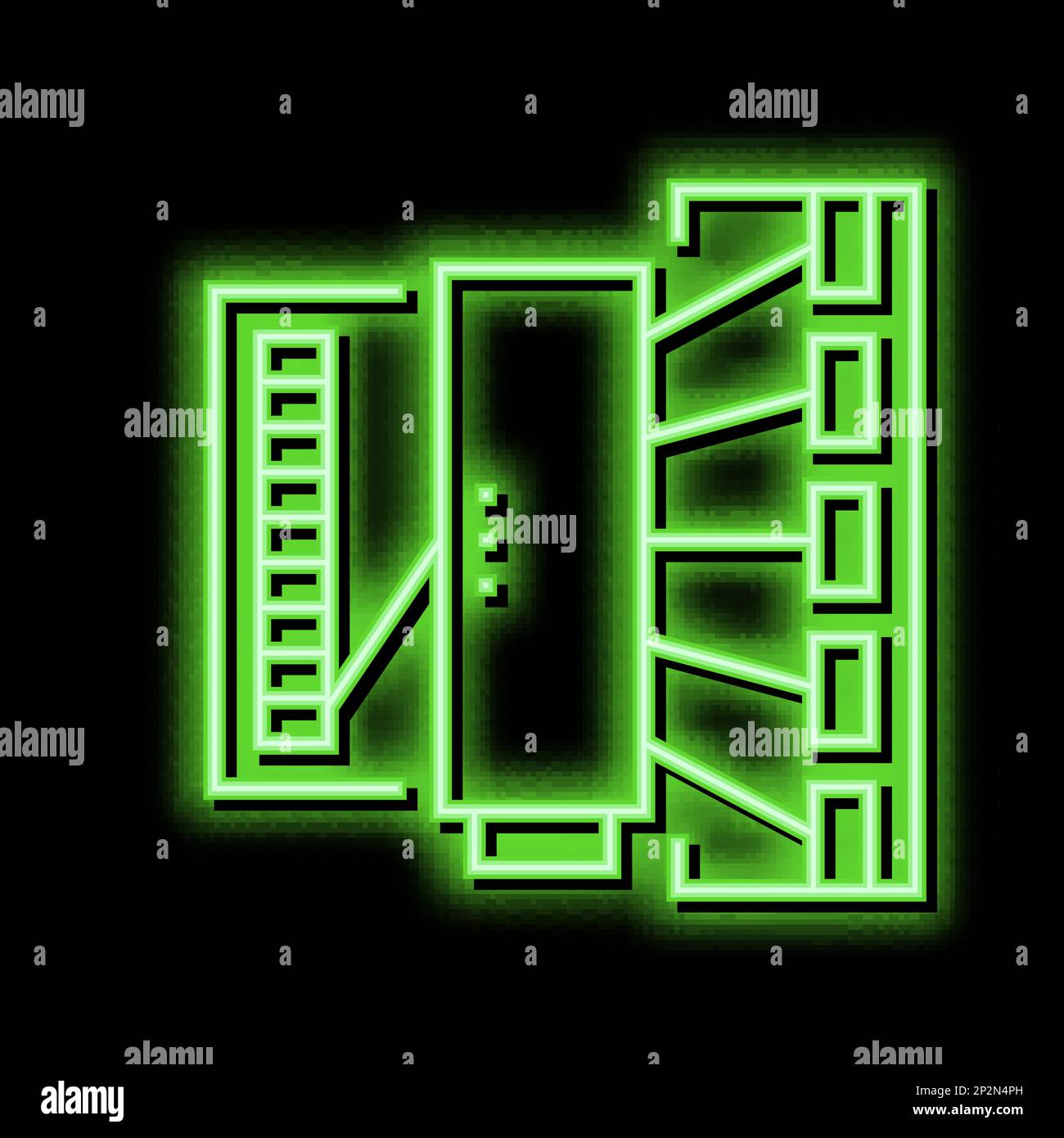 silk thread production industry machine neon glow icon illustration ...