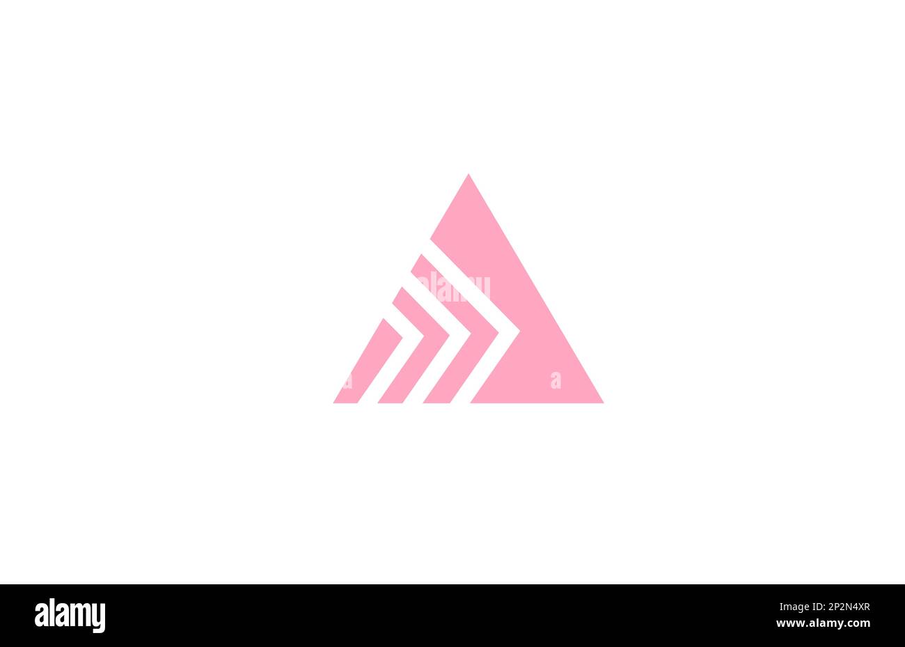 pink letter W alphabet logo icon with line design. Creative geometric ...