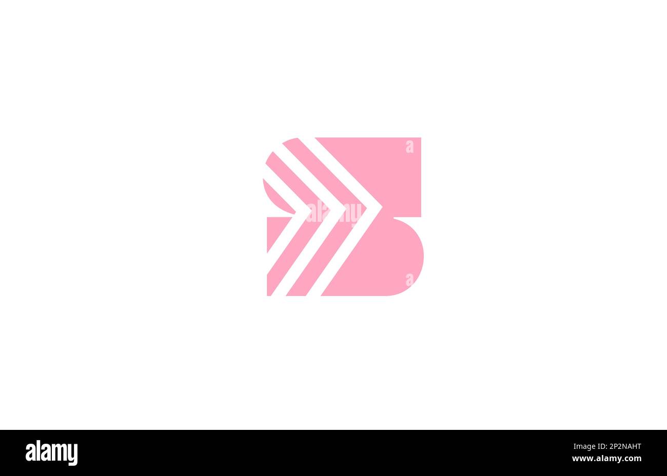 pink letter R alphabet logo icon with line design. Creative geometric ...