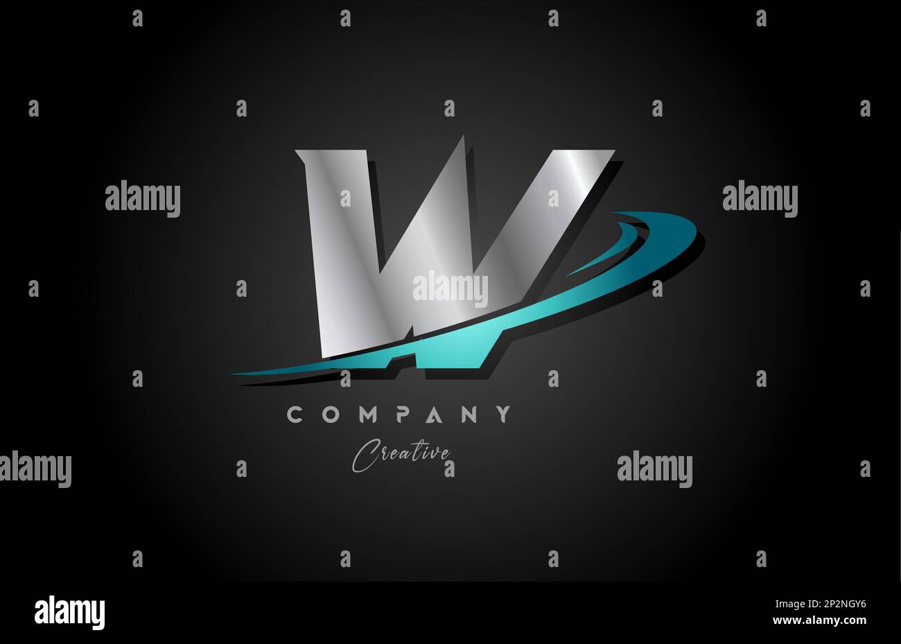 Silver w Stock Vector Images - Alamy