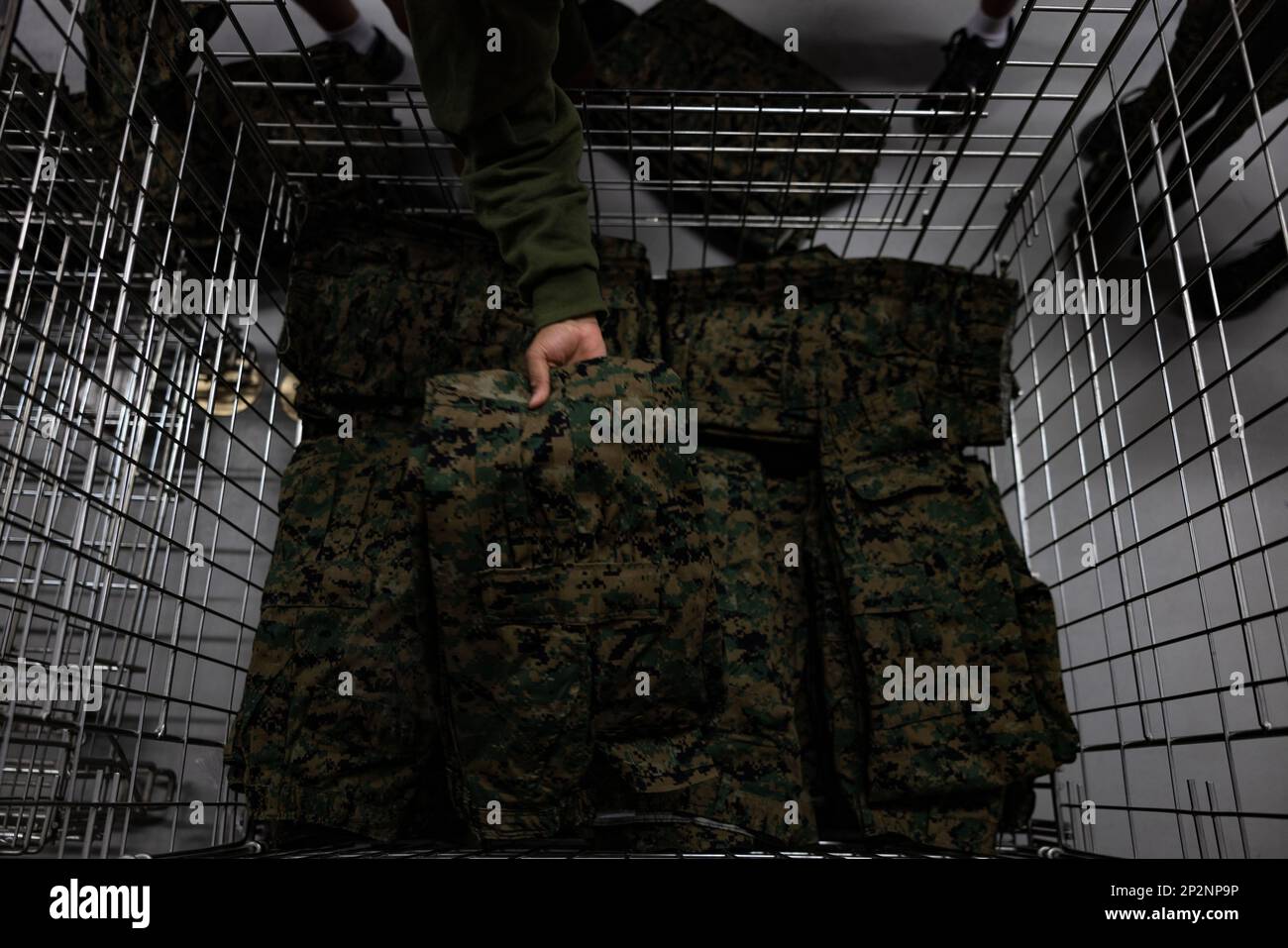 U.S. Marine Corps recruits with Alpha Company, 1st Recruit Training