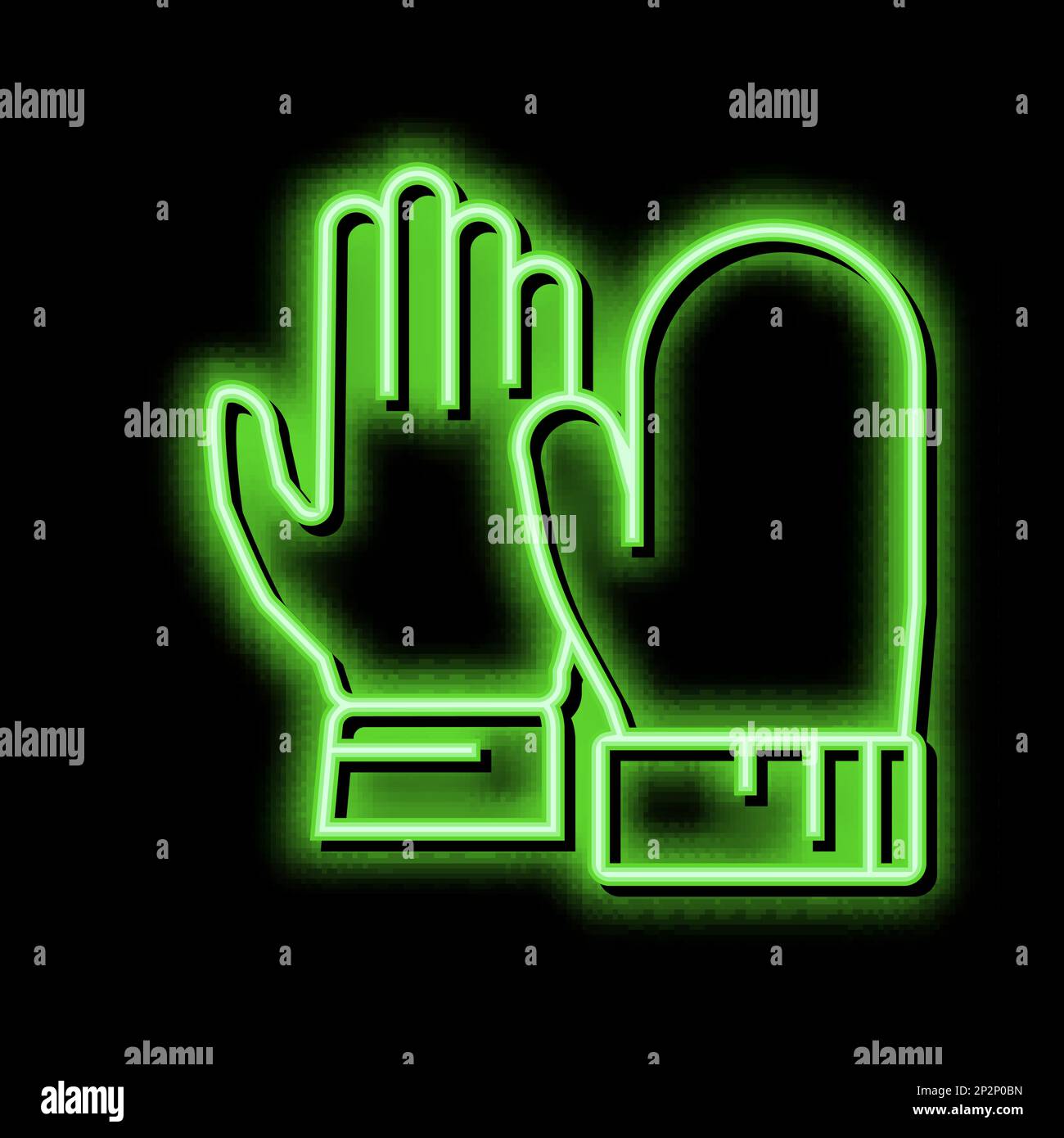 gloves dry skin neon glow icon illustration Stock Vector Image & Art ...