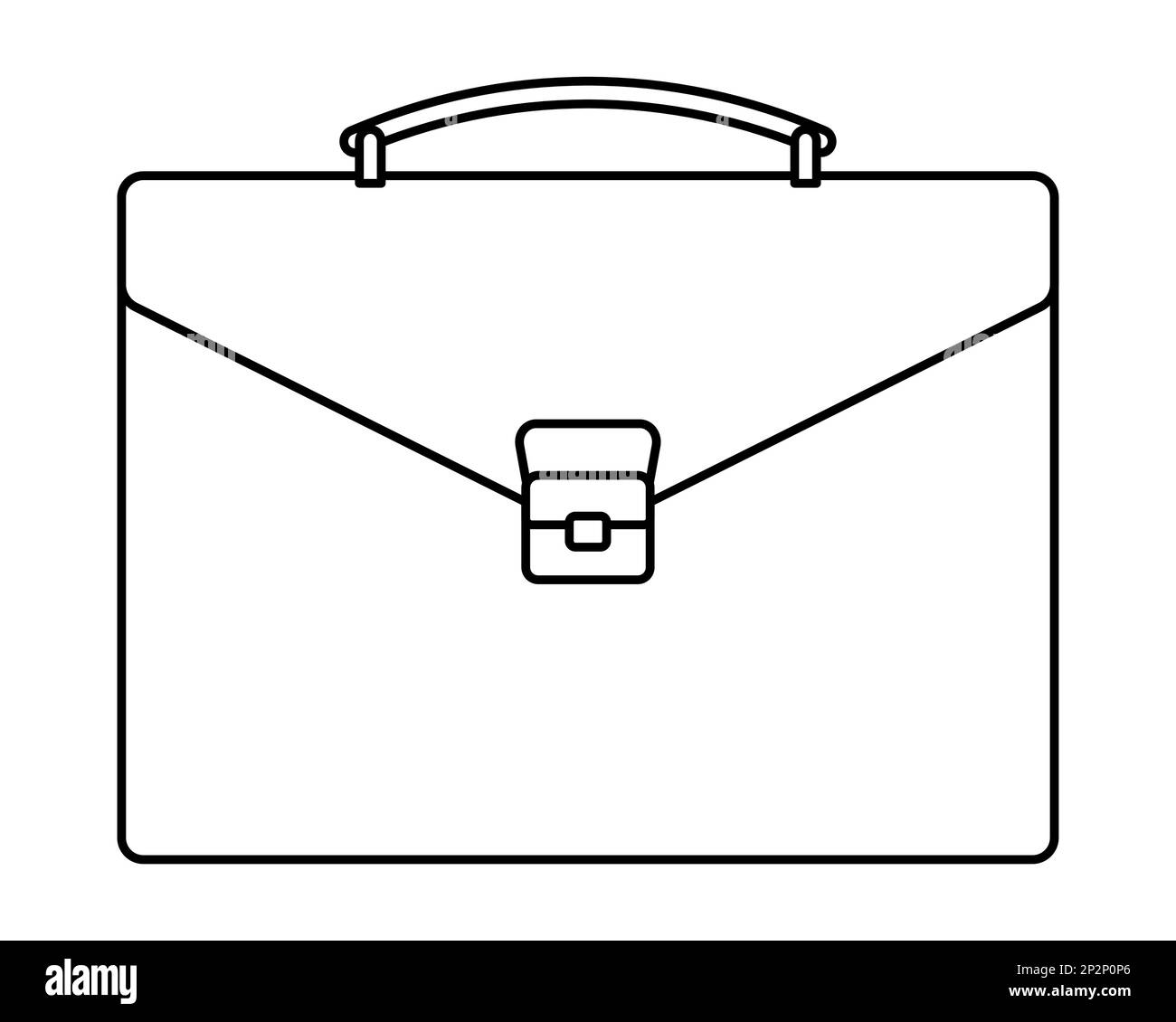 Illustration of contour classic briefcase Stock Vector Image & Art Alamy