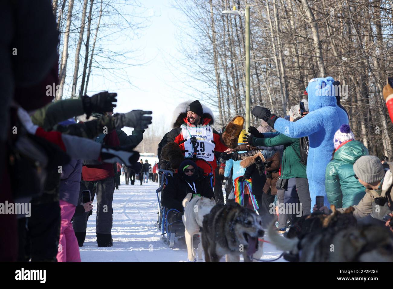 Musher Gregg Vitello during the ceremonial start of the 51st Iditarod