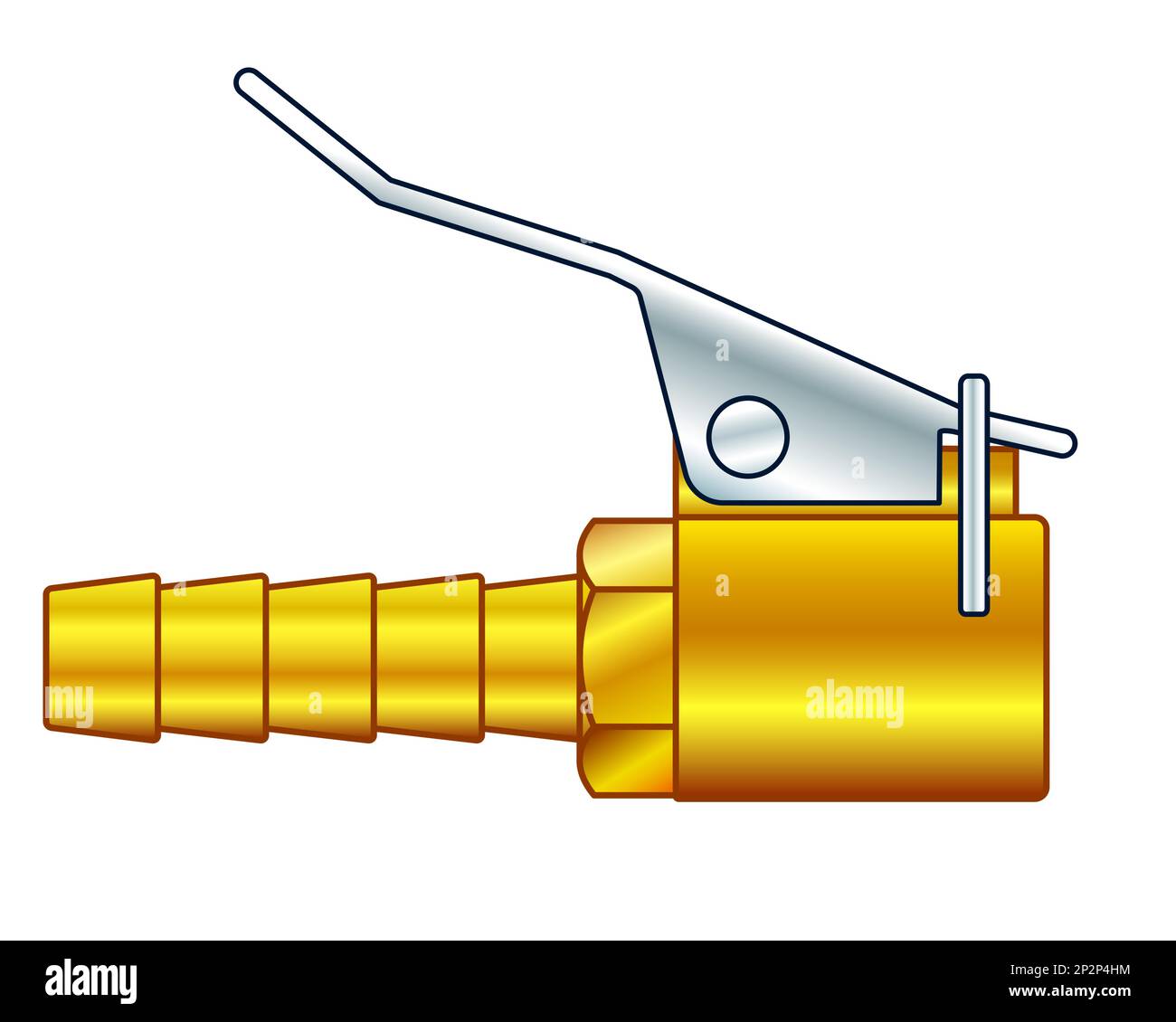 Illustration of a tire inflator valve connector Stock Vector Image & Art Alamy