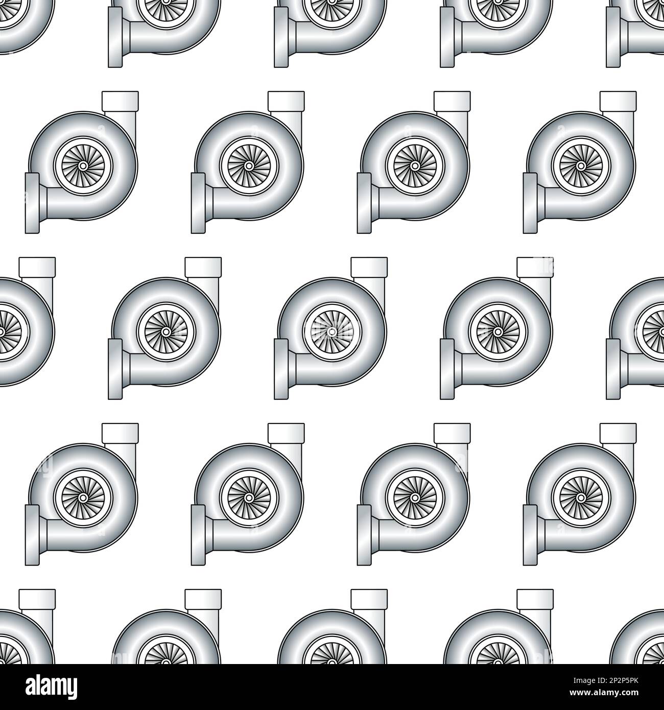Seamless pattern of dynamic axisymmetric centrifugal compressor Stock Vector