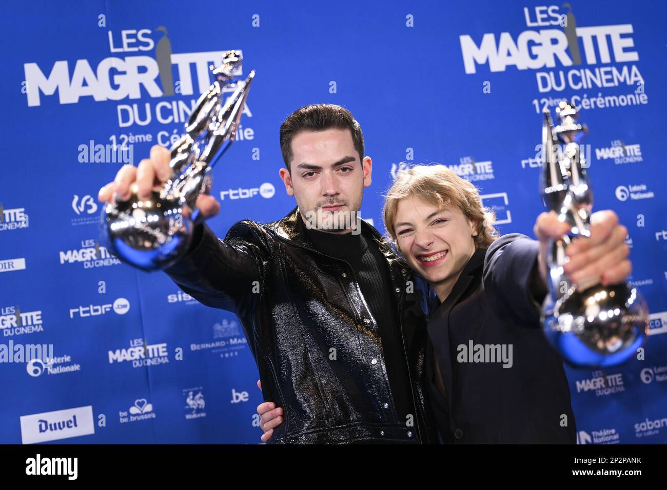 producer Michiel Dhont and actor Eden Dambrine pose with their price at ...