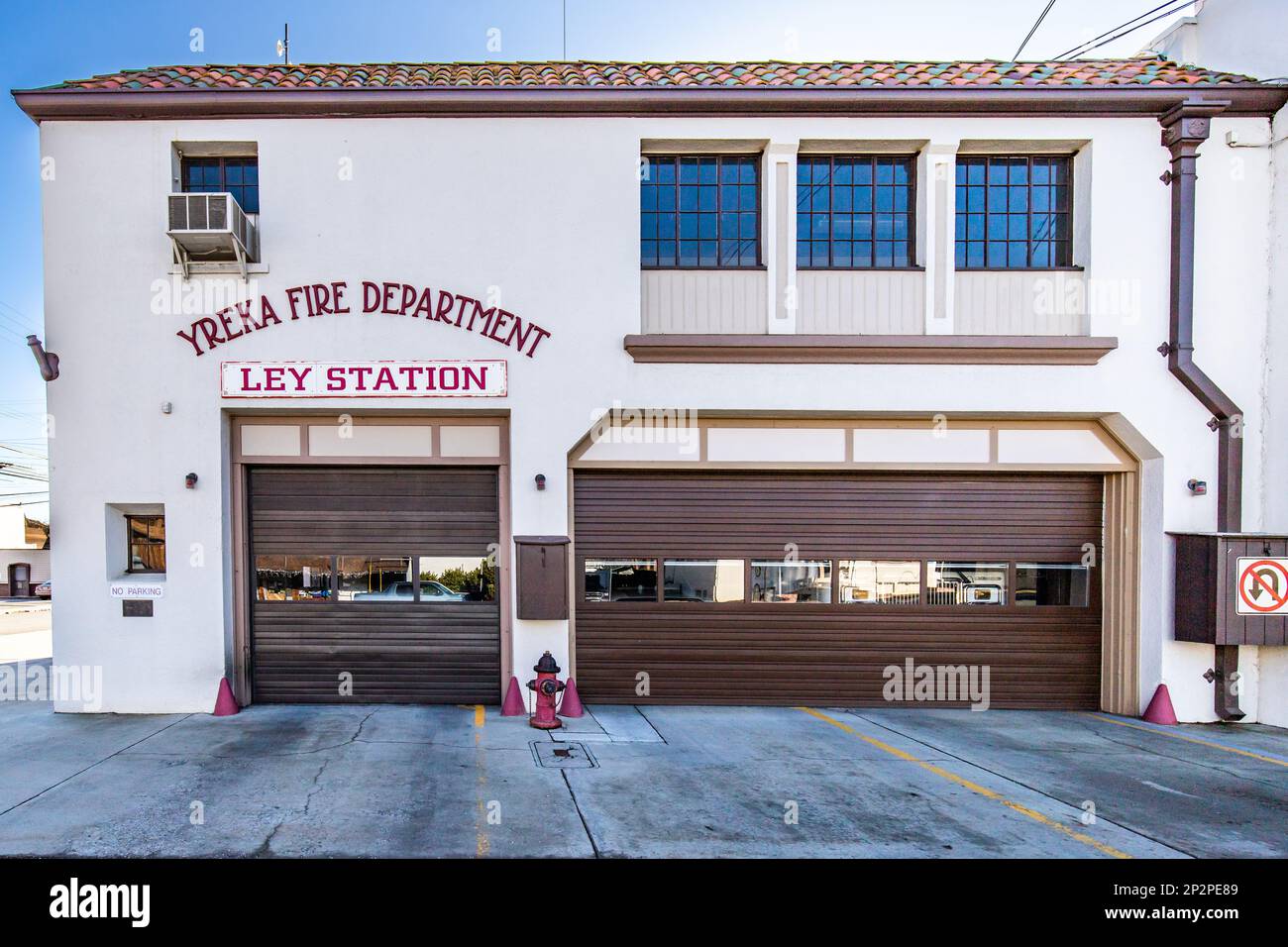 Yreka, CA USA Feb 11 2023 Fire Department Ley Station Building on