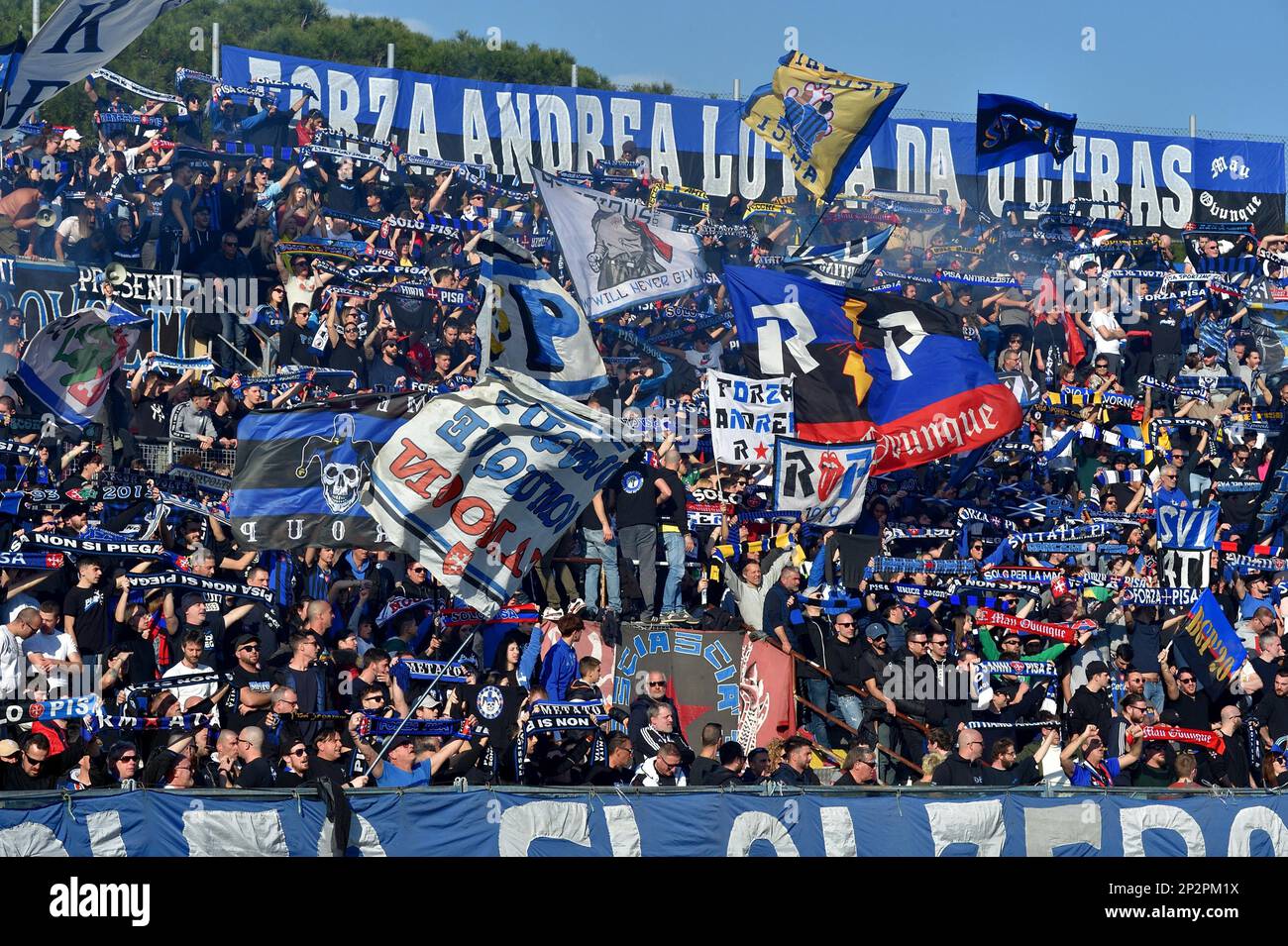 Fans of Palermo Football Club show their colors on game day, Palermo Stock  Photo - Alamy