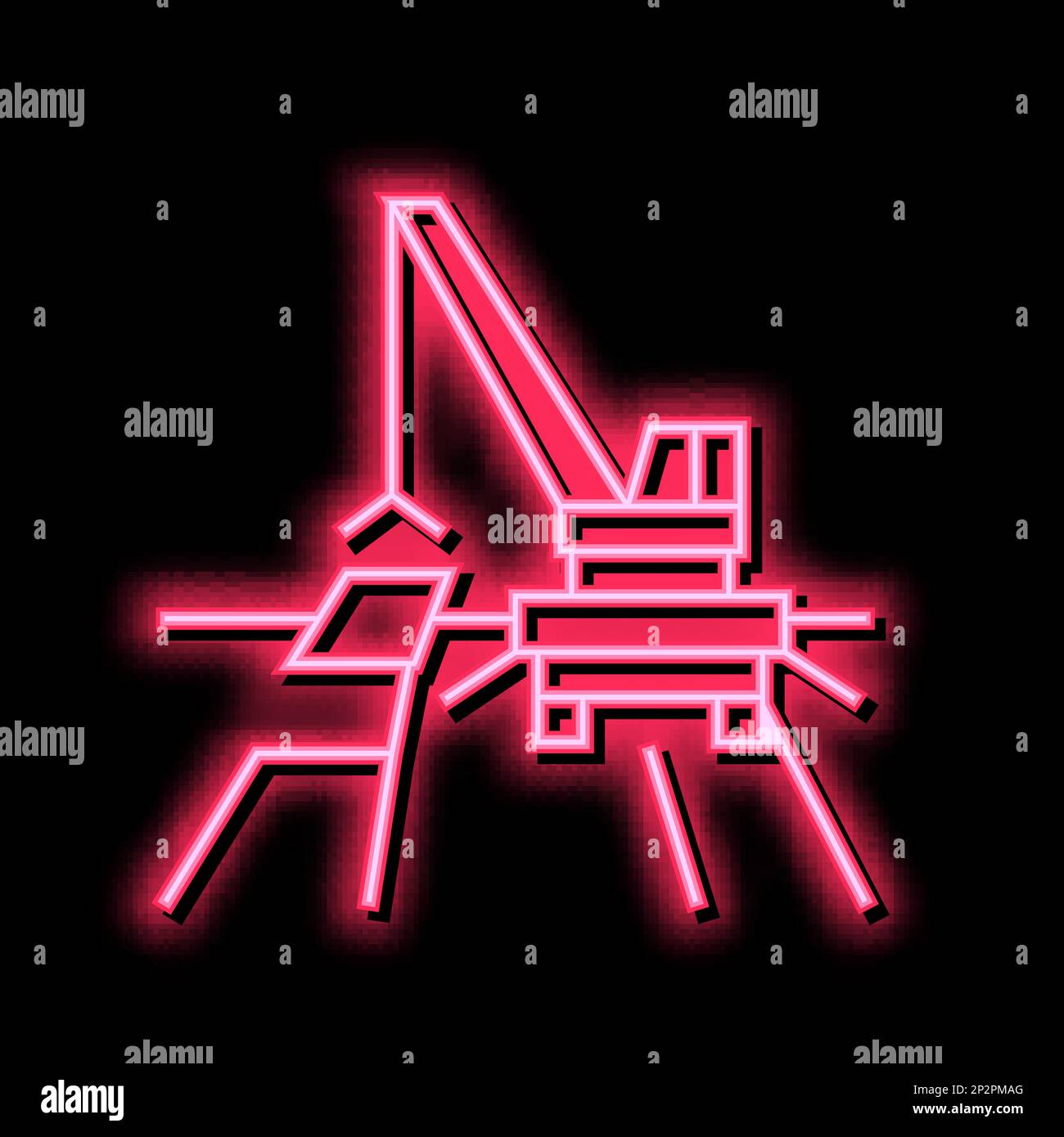 crane road construction neon glow icon illustration Stock Vector Image ...