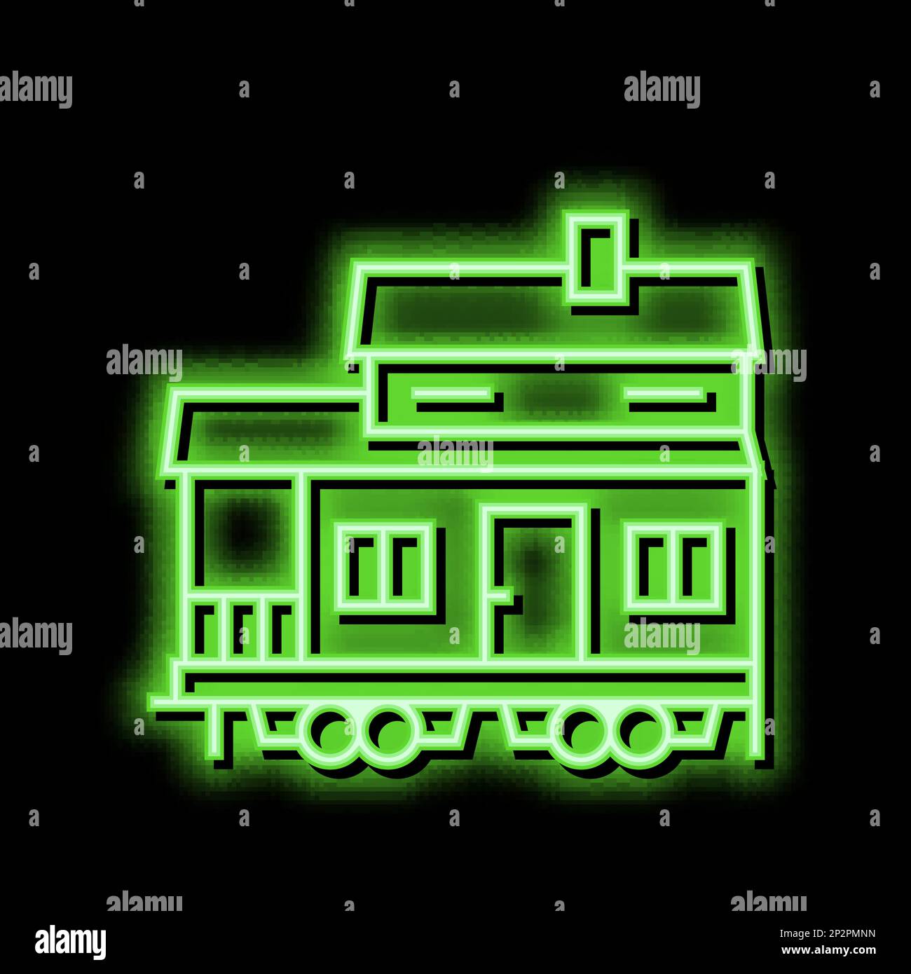 mobile home house neon glow icon illustration Stock Vector Image & Art ...