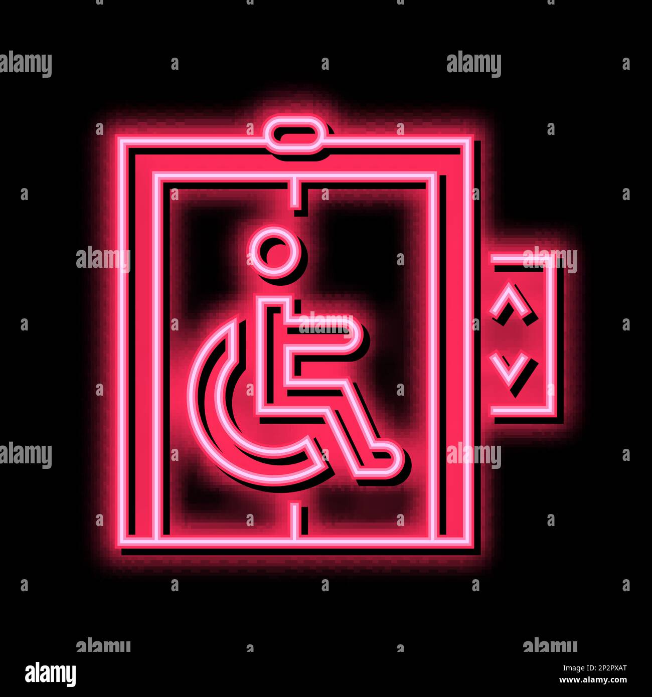 elevator for disabled color icon vector illustration Stock Vector