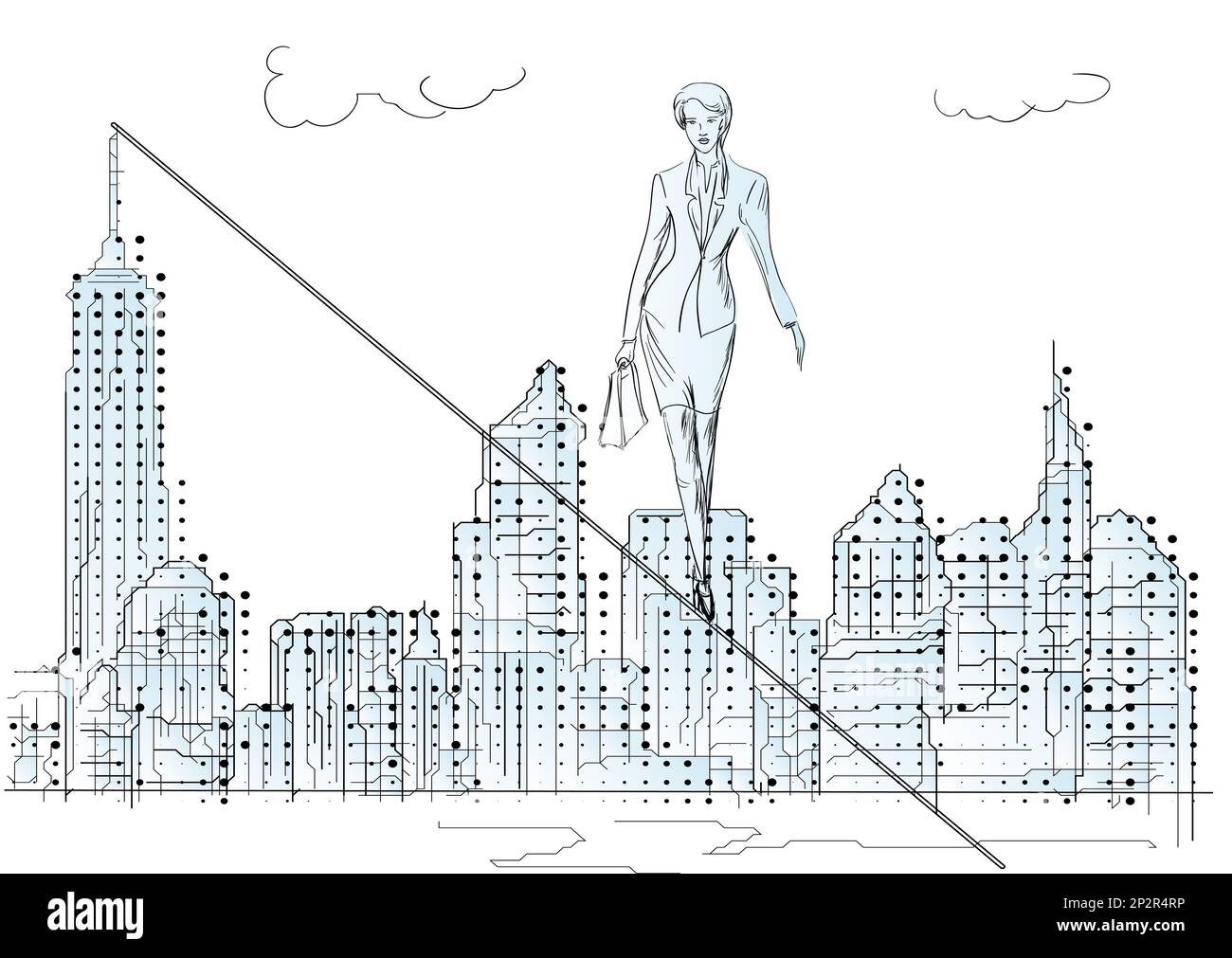business and woman vector illustration isolated on white Stock Vector ...