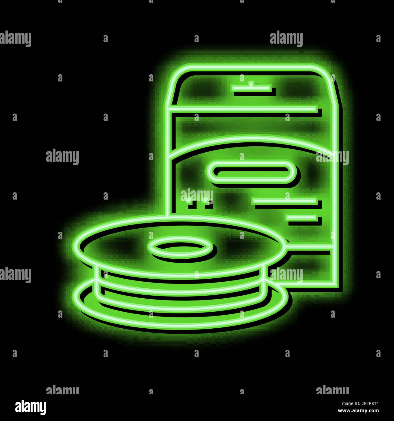 monofilament line neon glow icon illustration Stock Vector Image & Art ...